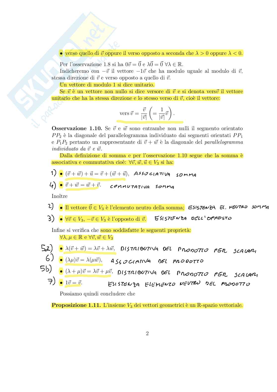 Vetori geometrici Pag. 2