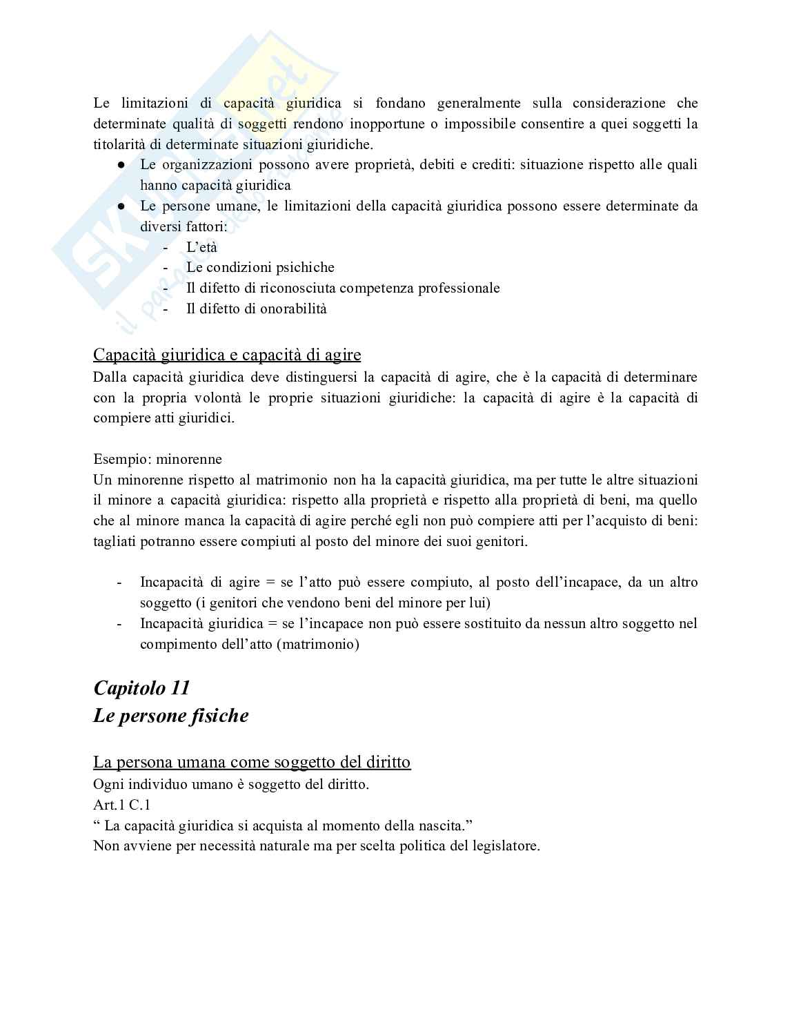 Riassunto esame Diritto privato, Prof. Bonini Roberta Serafina, libro consigliato Manuale di diritto privato , Roppo  Pag. 31