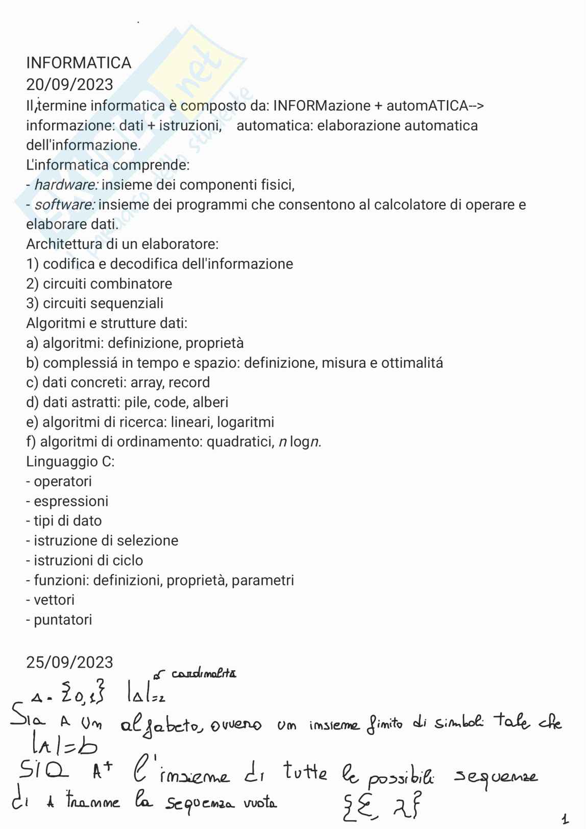 Lezione 1 di Informatica Pag. 2