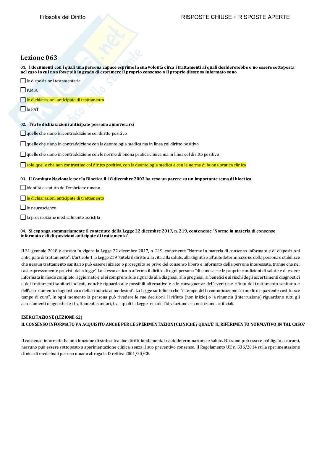 Filosofia del diritto - Paniere compilato Pag. 76