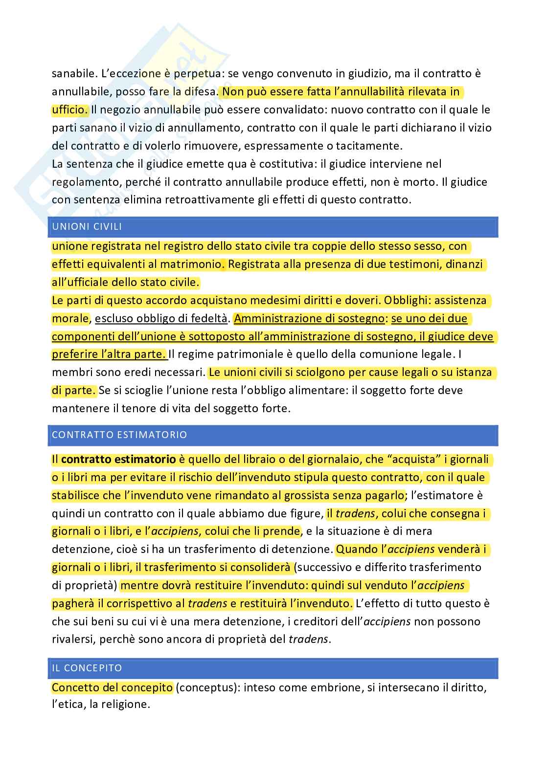 Domande d'esame di Diritto privato Pag. 21