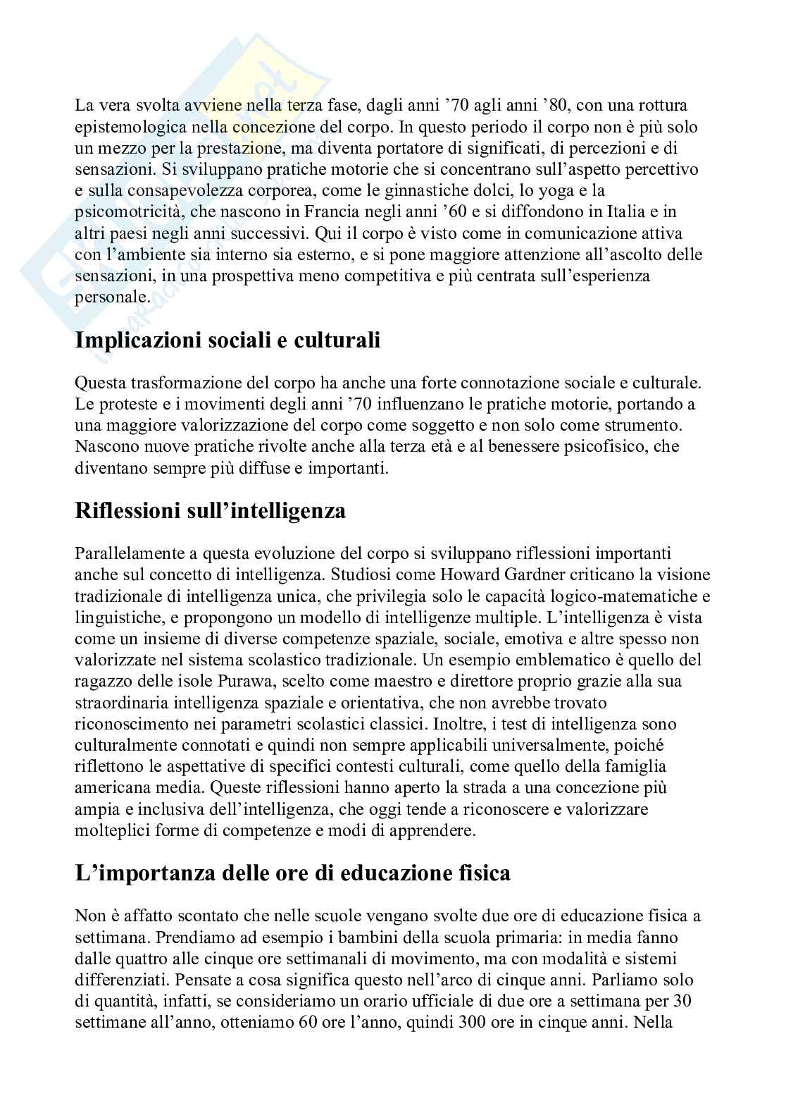 Prima Prova Parziale Teorie metodi e didattiche del movimento umano nelle età della vita  Pag. 11