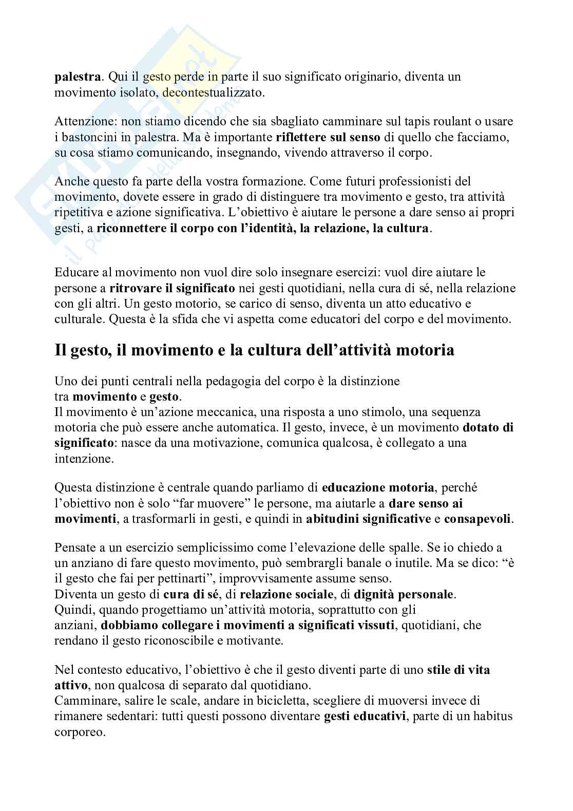 Prima Prova Parziale Teorie metodi e didattiche del movimento umano nelle età della vita  Pag. 6