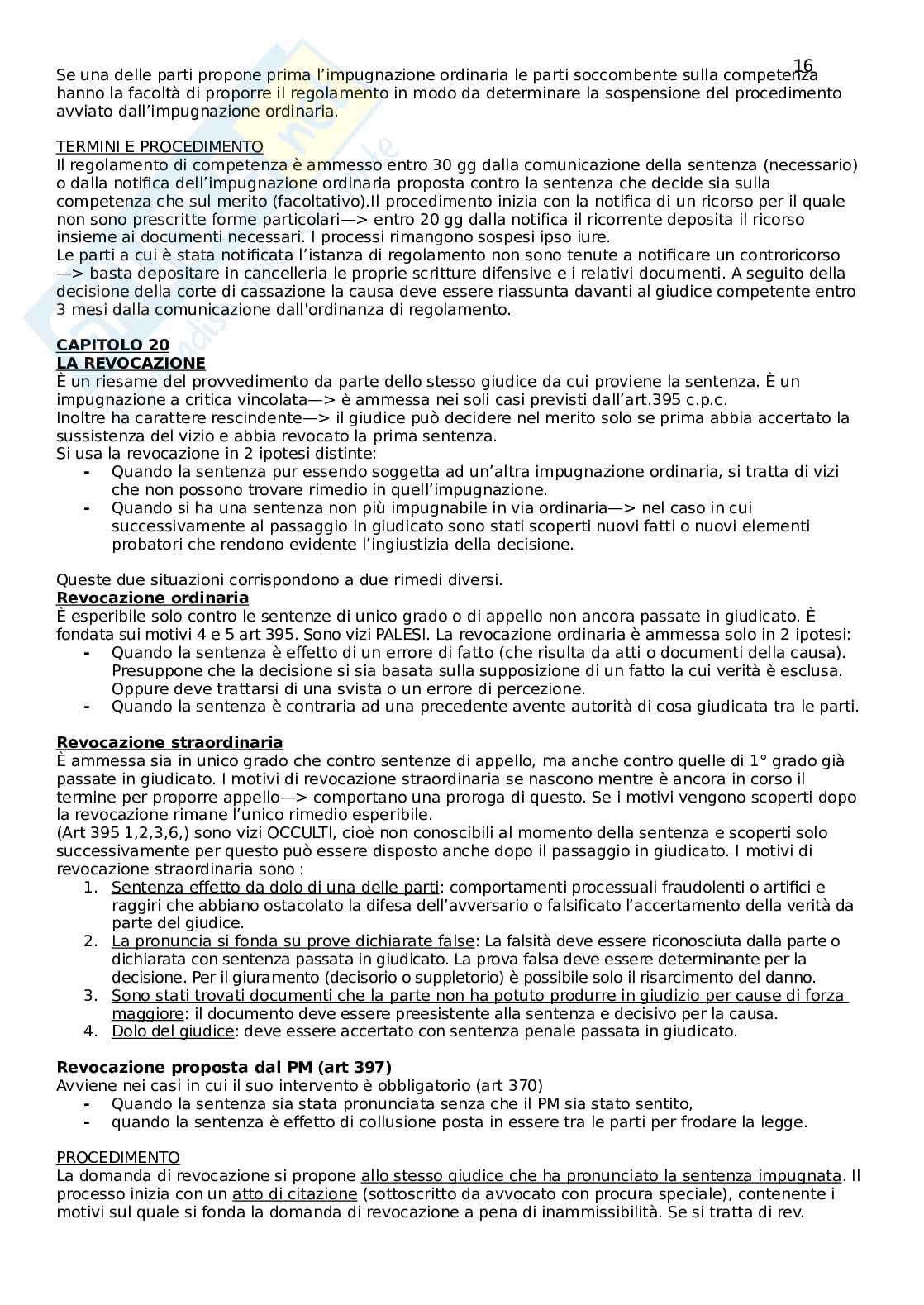 Rielaborazione delle impugnazioni  Pag. 16