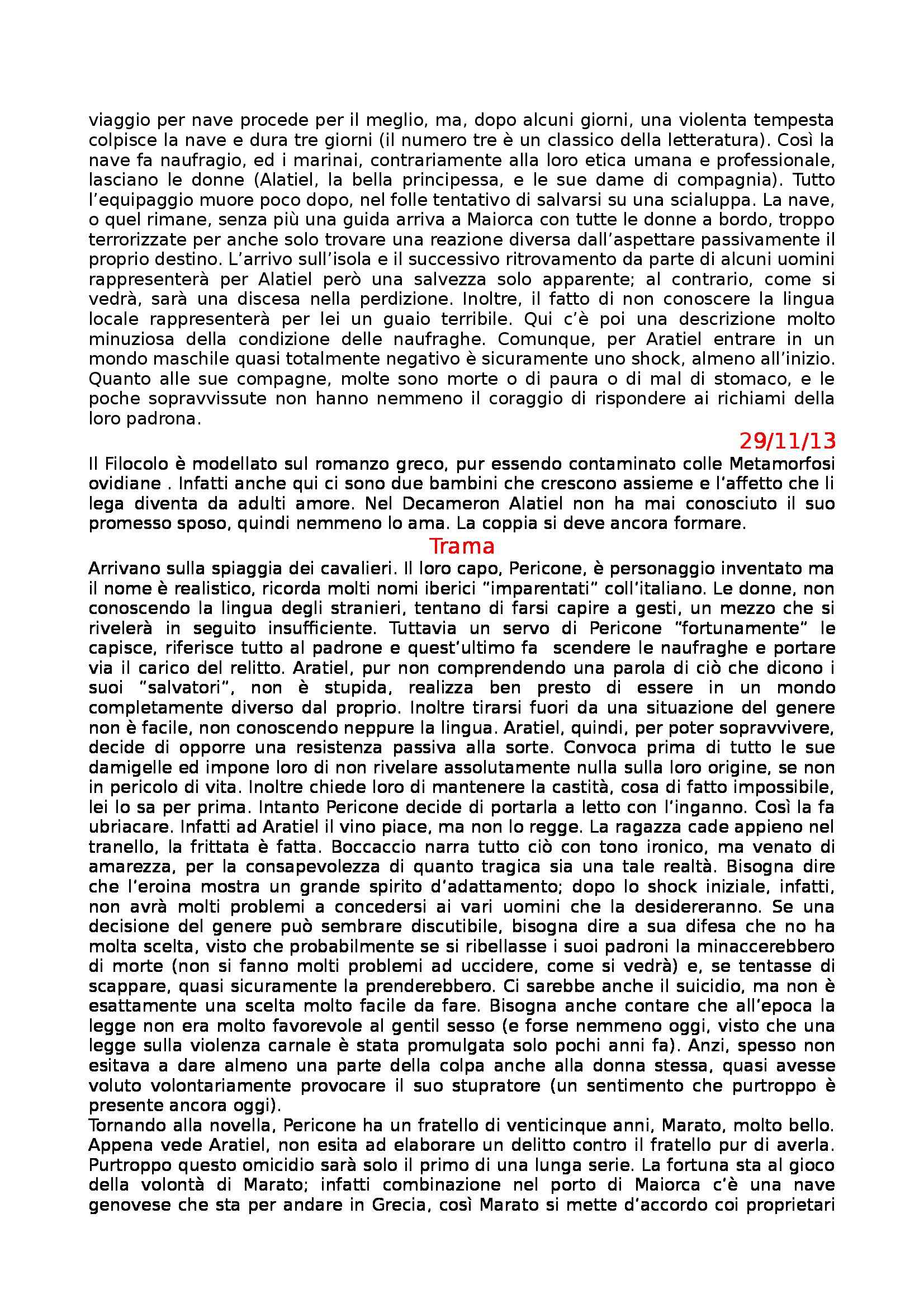 Letteratura Italiana - Boccaccio e Decameron Pag. 26
