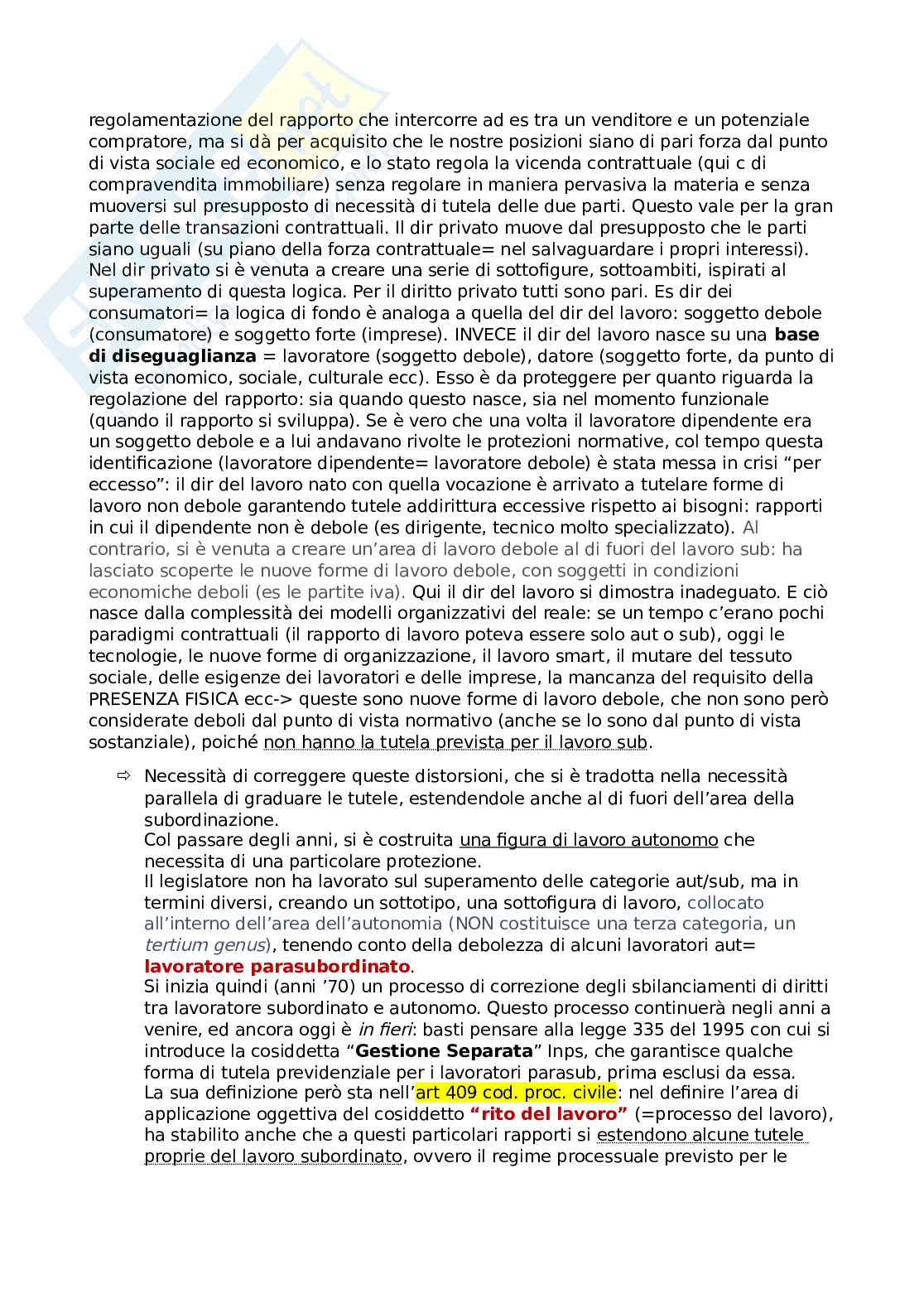 Subordinazione, autonomia, parasubordinazione e lavoro agile (smart working) Pag. 6