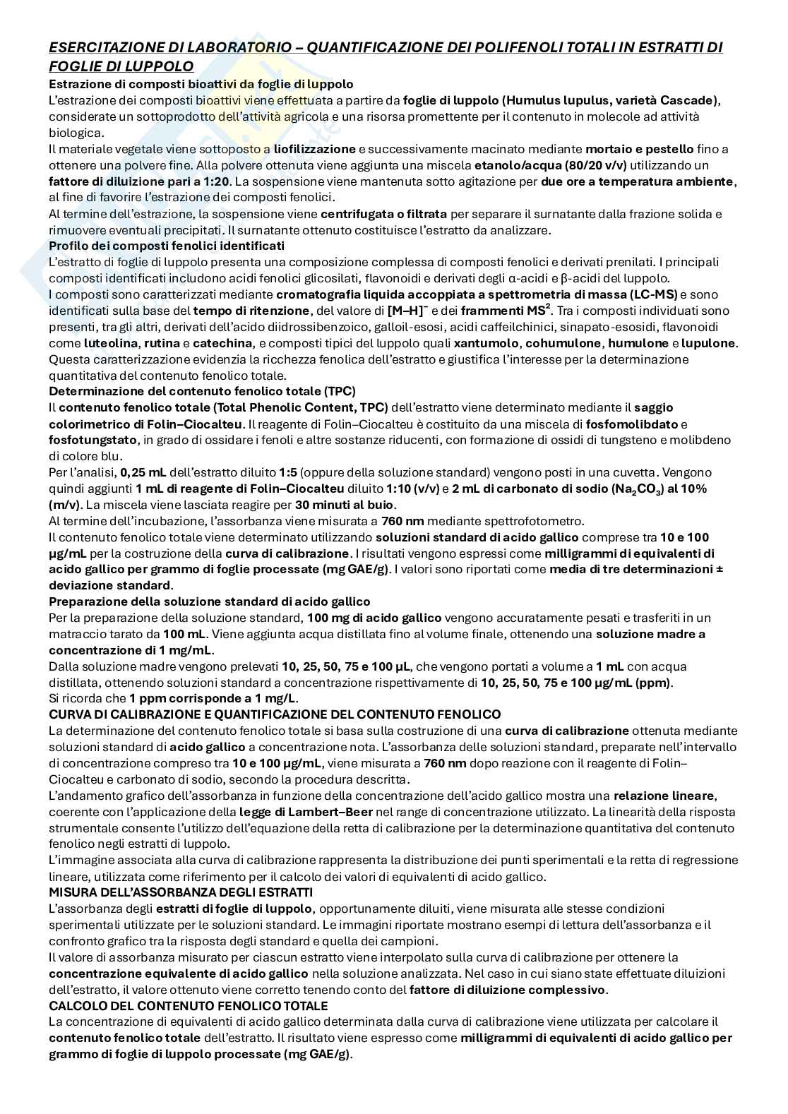 Laboratorio di molecole bioattive completo - Appunti Pag. 51