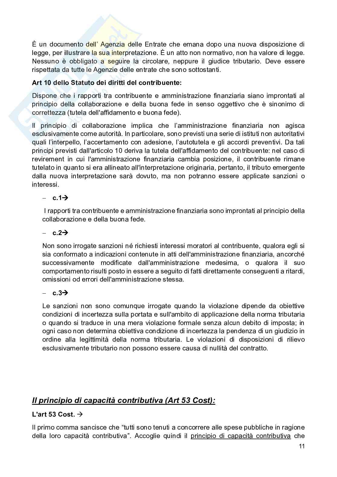 Appunti di Diritto tributario, 6 crediti Pag. 11