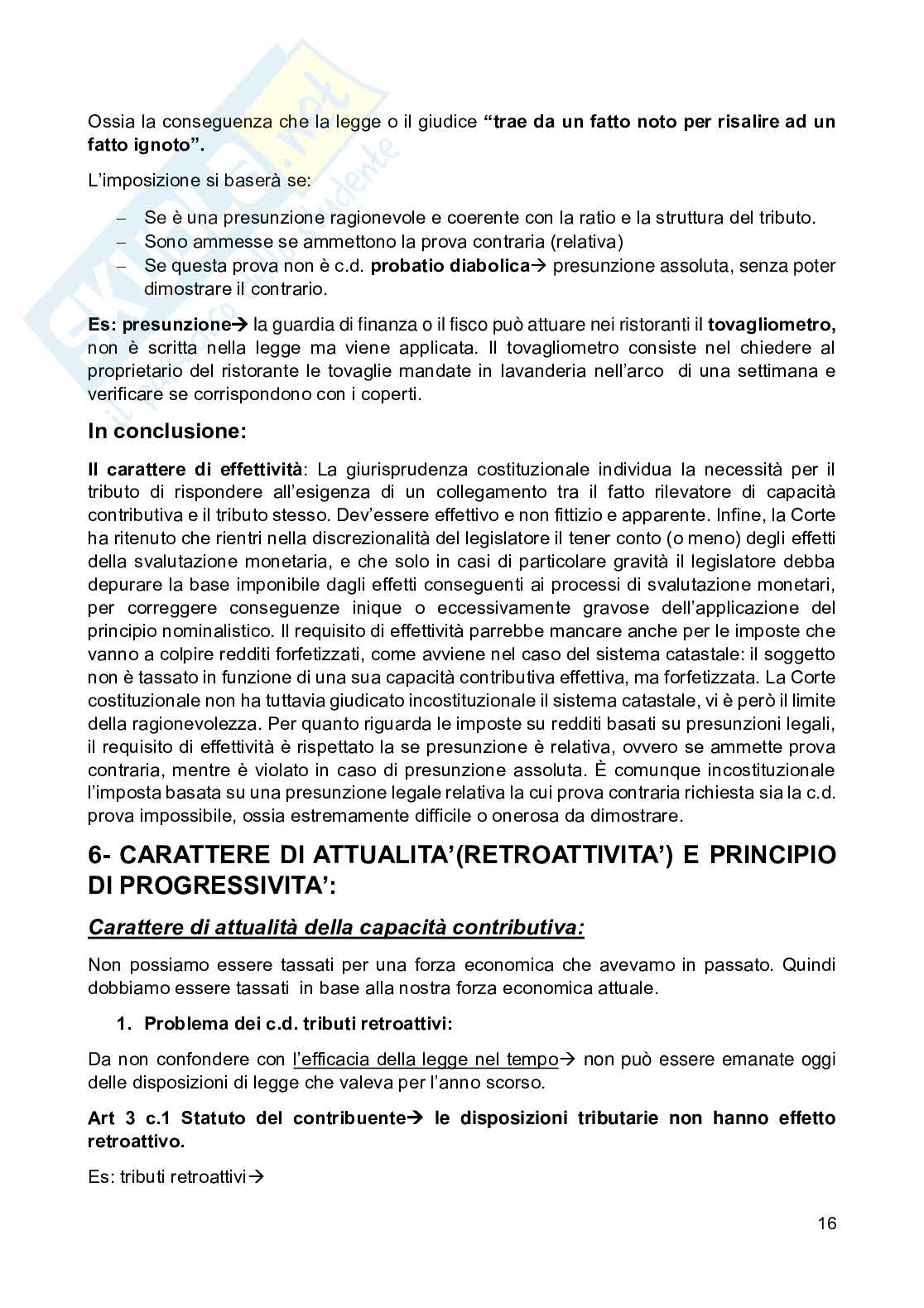 Appunti di Diritto tributario, 6 crediti Pag. 16