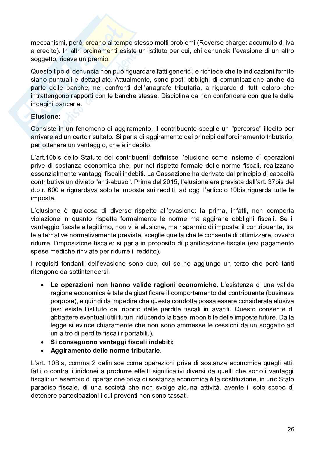 Appunti di Diritto tributario, 6 crediti Pag. 26