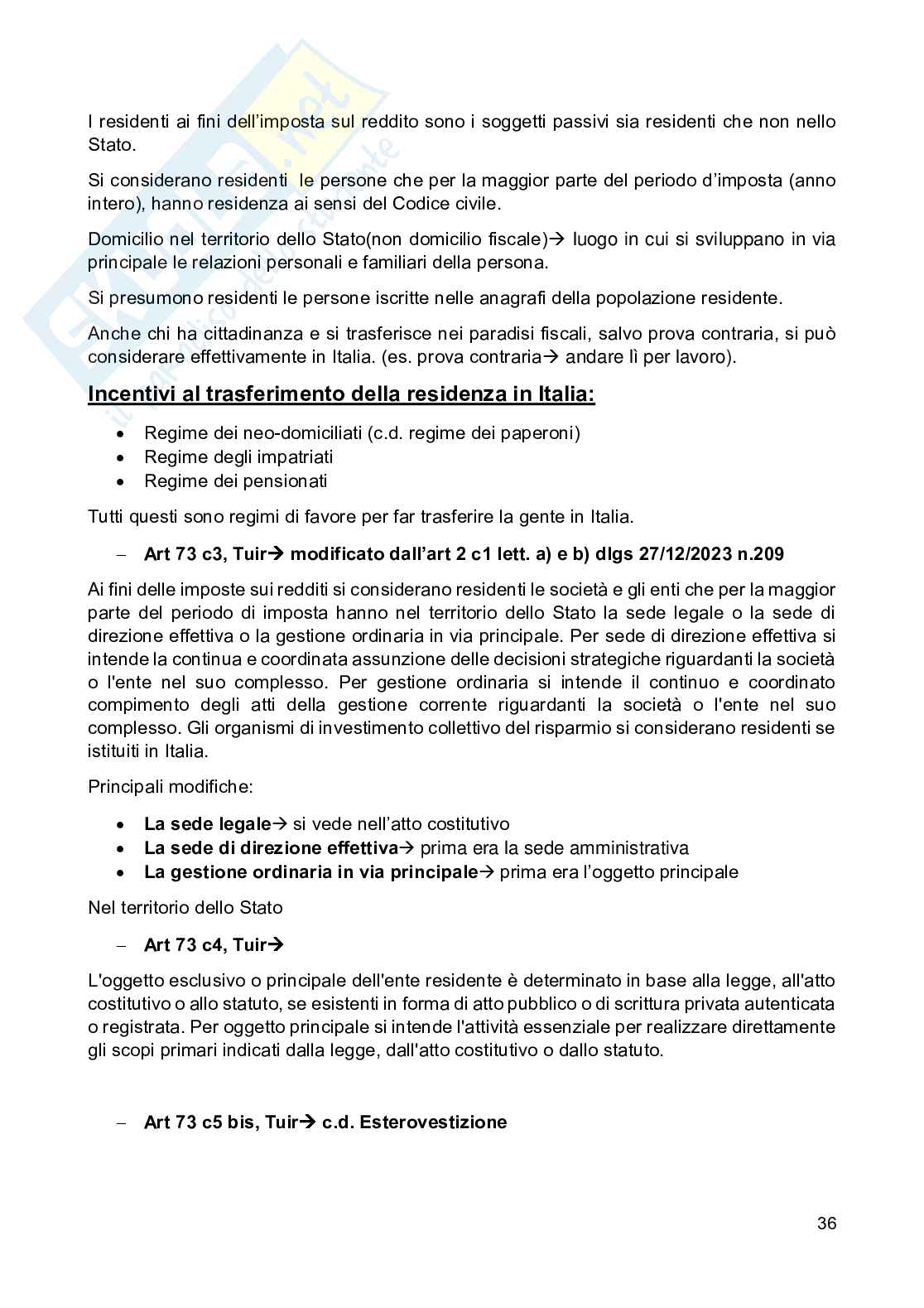 Appunti di Diritto tributario, 6 crediti Pag. 36