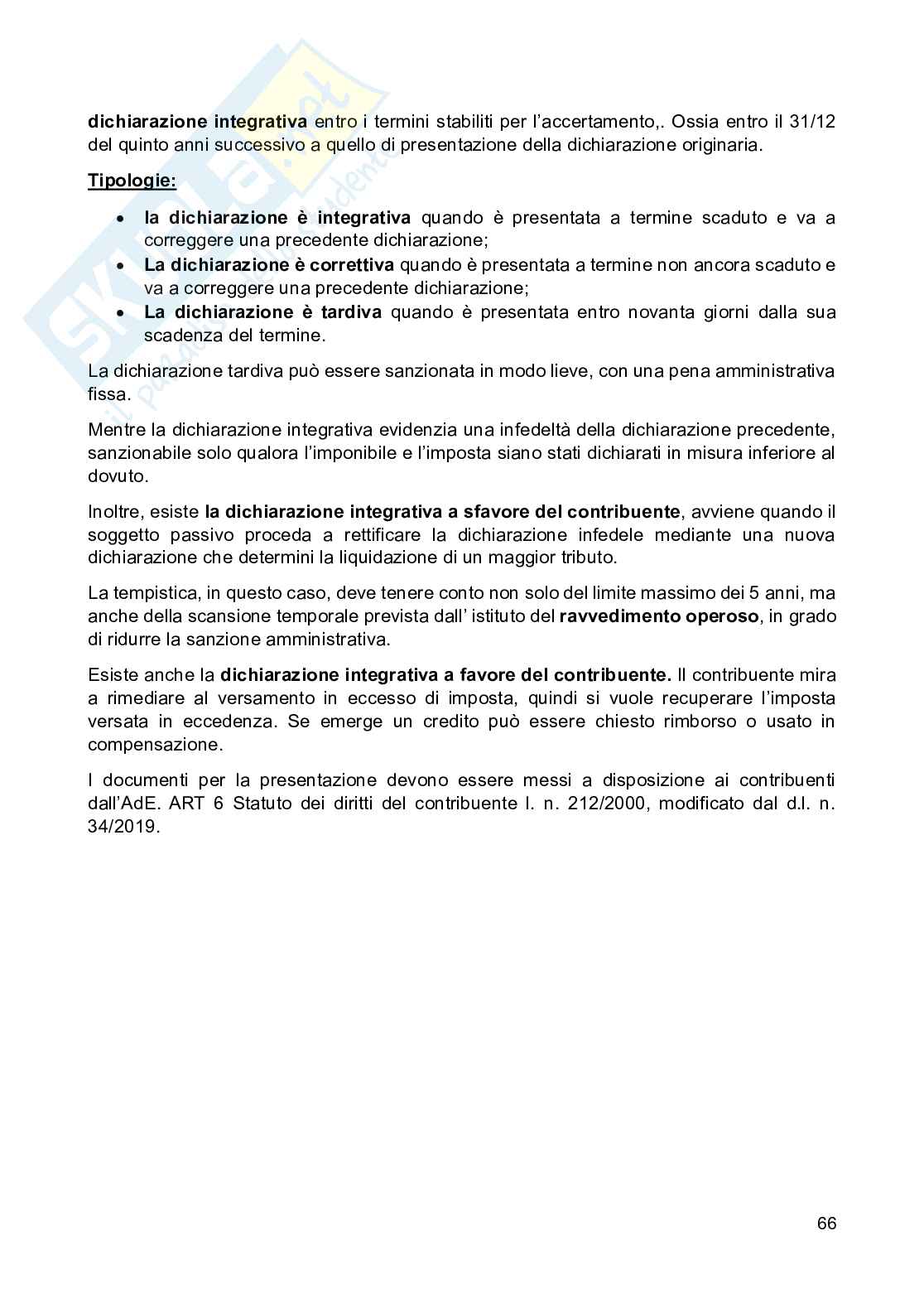 Appunti di Diritto tributario, 6 crediti Pag. 66