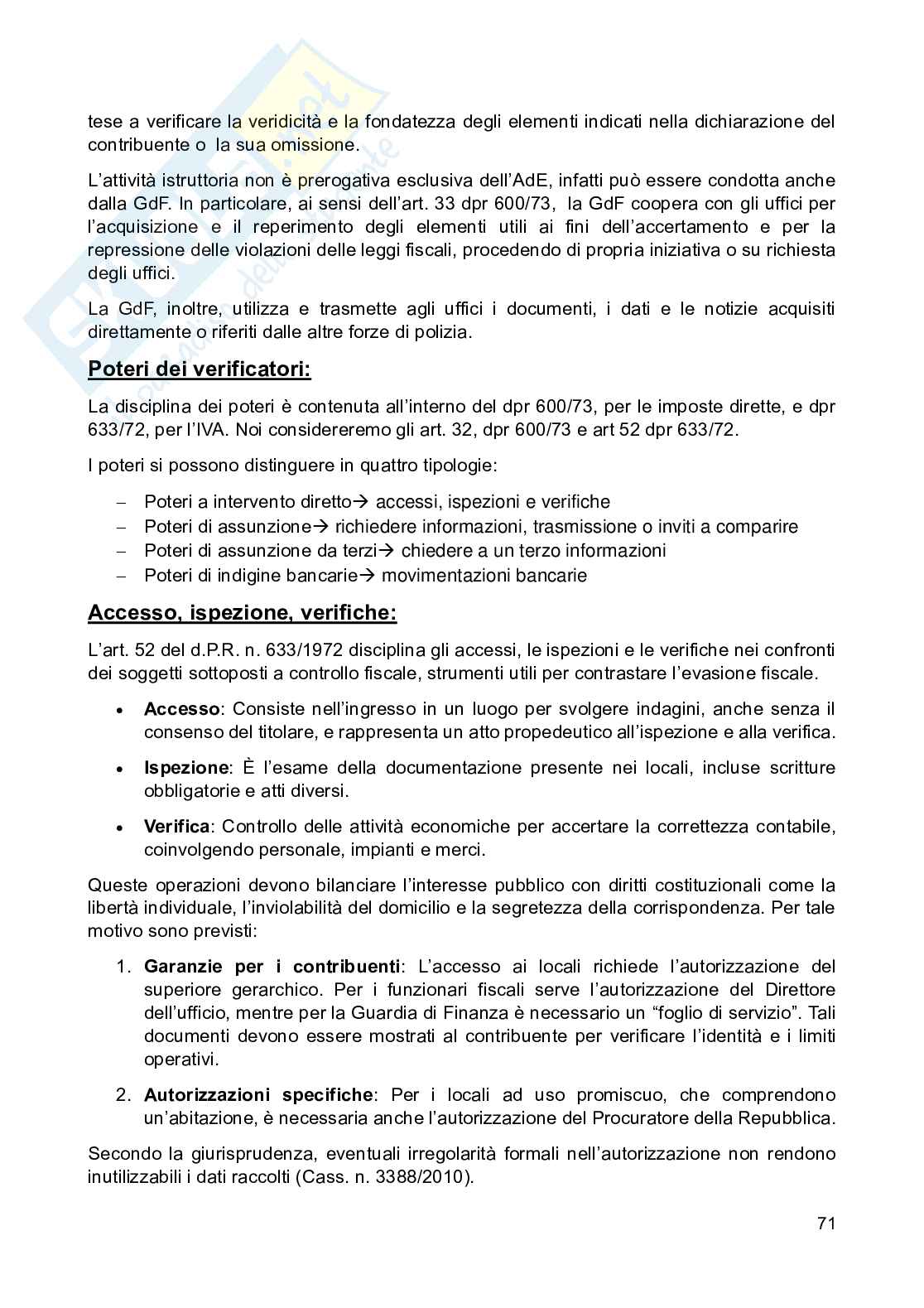 Appunti di Diritto tributario, 6 crediti Pag. 71