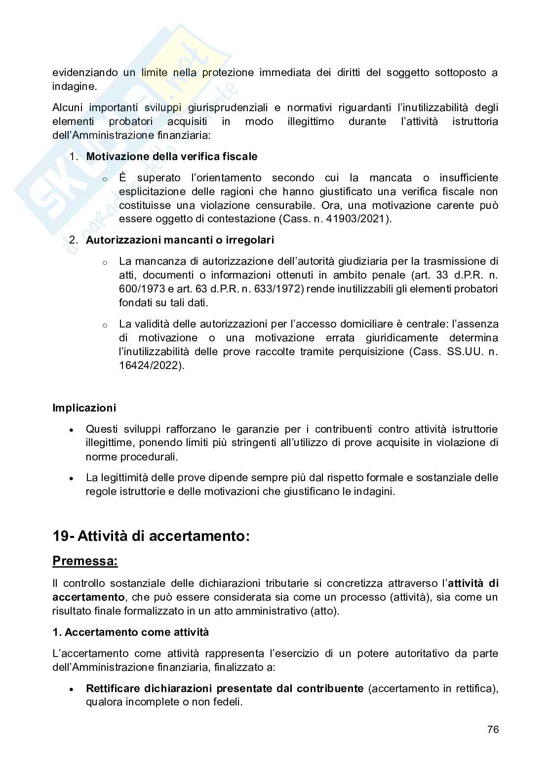 Appunti di Diritto tributario, 6 crediti Pag. 76