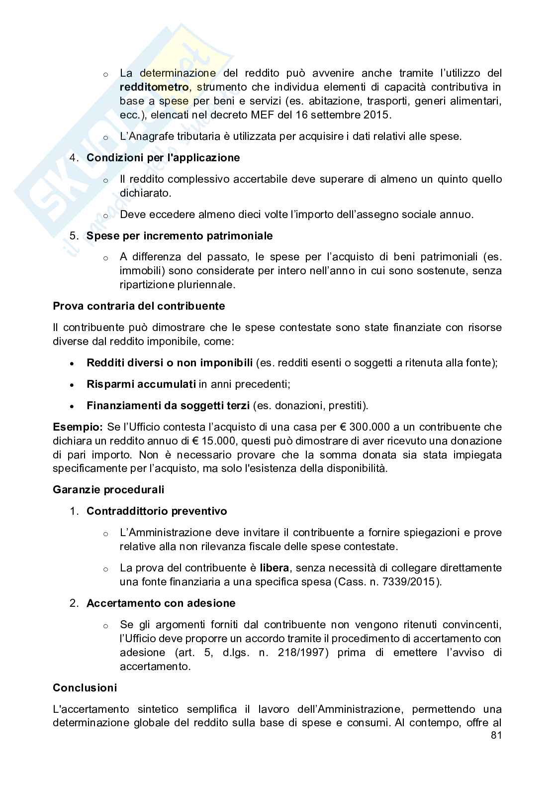Appunti di Diritto tributario, 6 crediti Pag. 81