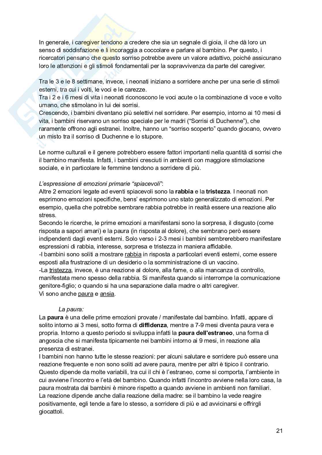 Riassunto esame Psicologia dello sviluppo, Prof. Fiorilli Caterina, libro consigliato Psicologia dello sviluppo, Leman, Bremner, Gauvain Pag. 21