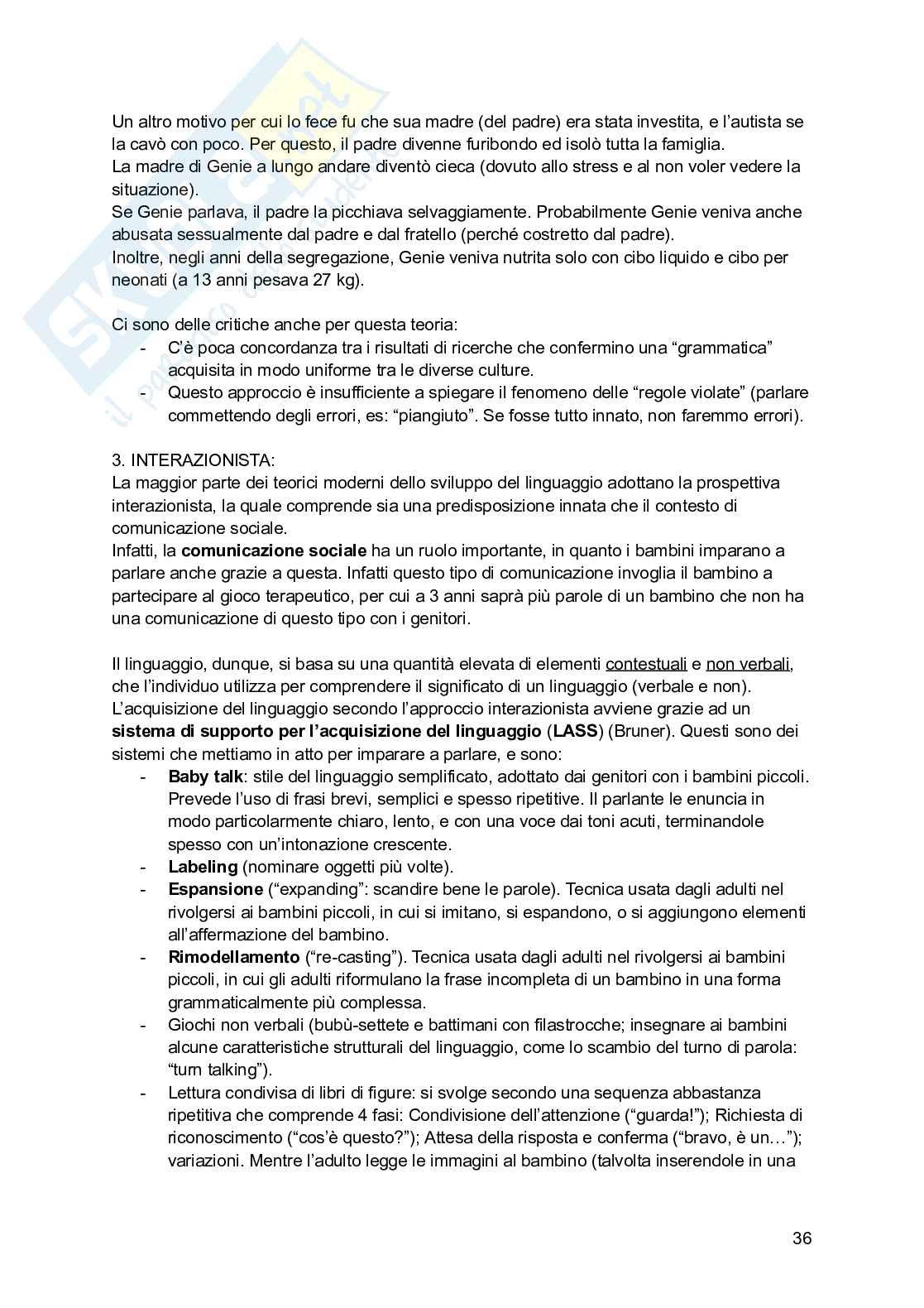 Riassunto esame Psicologia dello sviluppo, Prof. Fiorilli Caterina, libro consigliato Psicologia dello sviluppo, Leman, Bremner, Gauvain Pag. 36