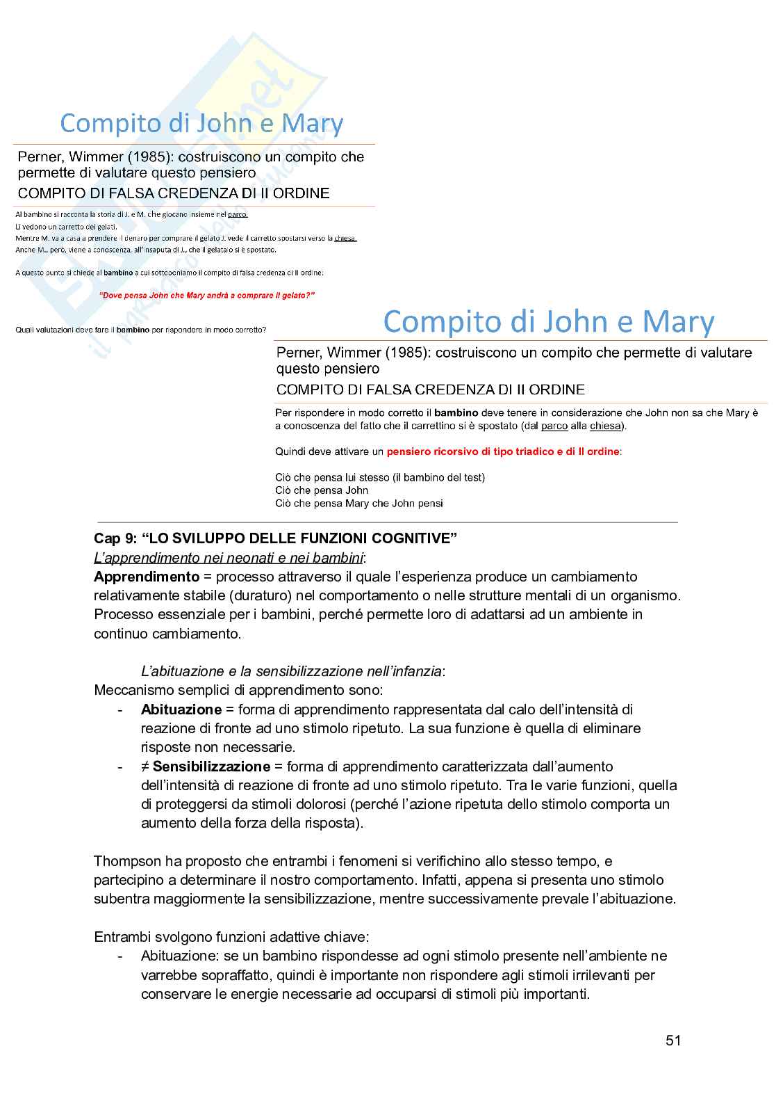 Riassunto esame Psicologia dello sviluppo, Prof. Fiorilli Caterina, libro consigliato Psicologia dello sviluppo, Leman, Bremner, Gauvain Pag. 51