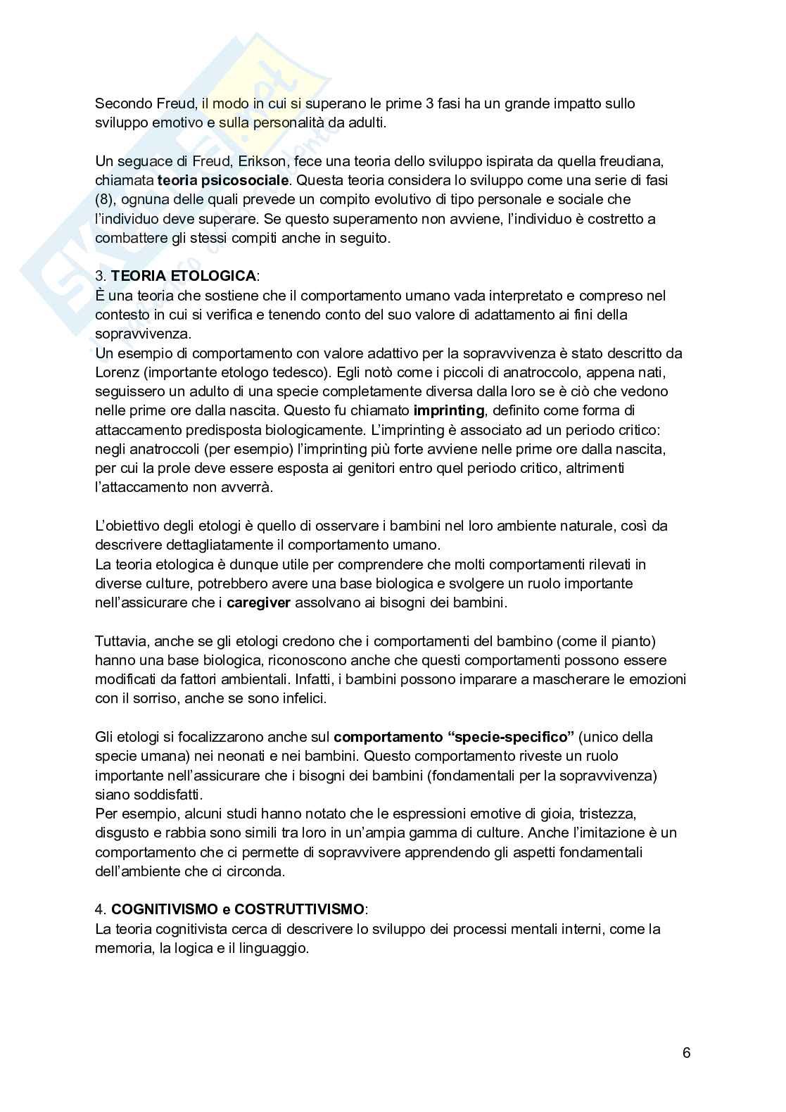 Riassunto esame Psicologia dello sviluppo, Prof. Fiorilli Caterina, libro consigliato Psicologia dello sviluppo, Leman, Bremner, Gauvain Pag. 6