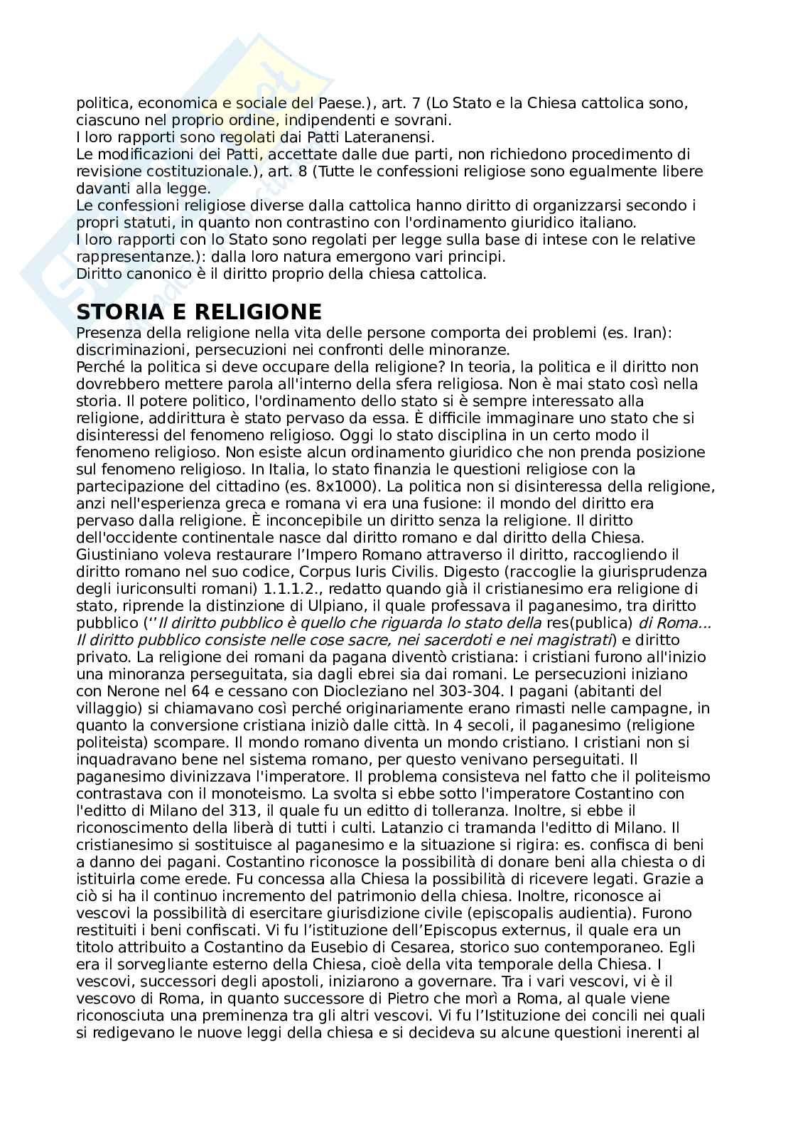 Appunti Diritto ecclesiastico Pag. 2
