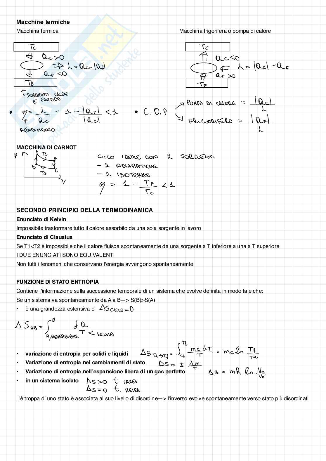 Teoria di Fisica con elementi di statistica sulla termodinamica  Pag. 6