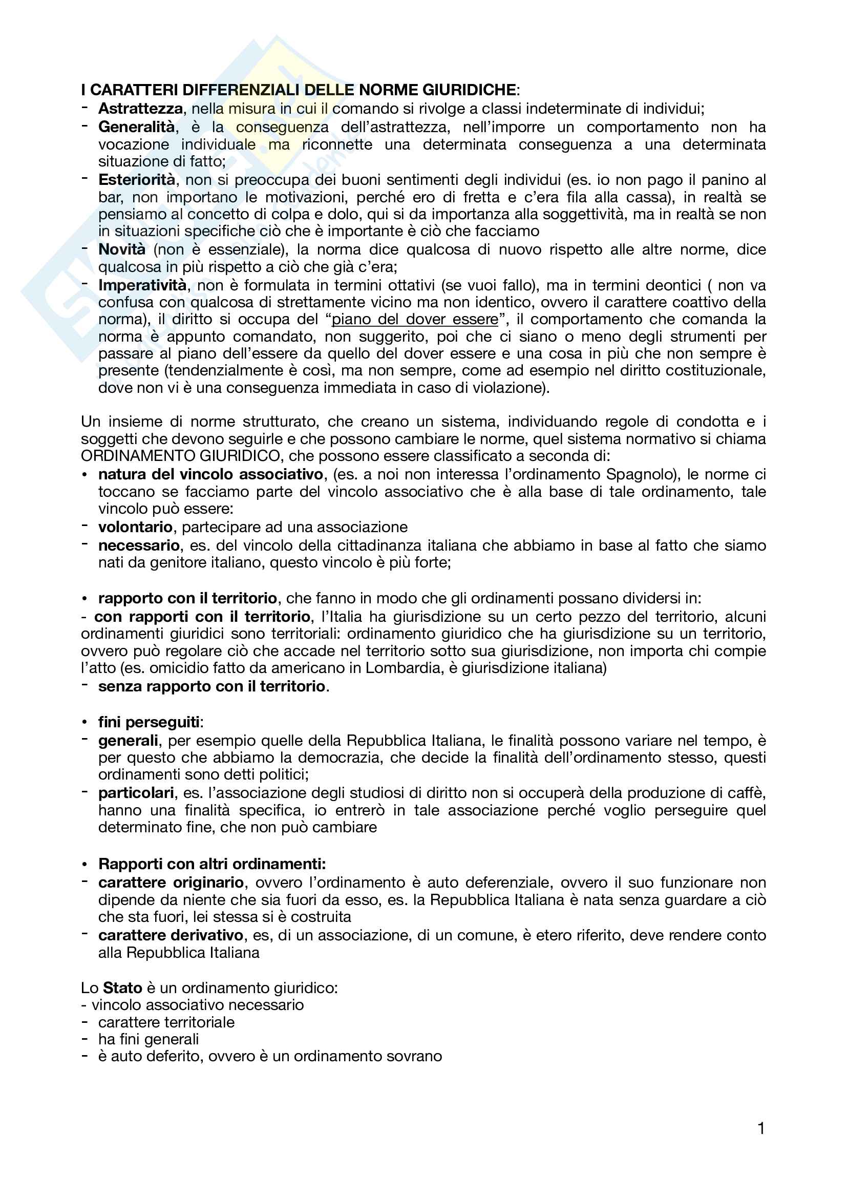 Diritto Costitutionale ed Europeo Pag. 1