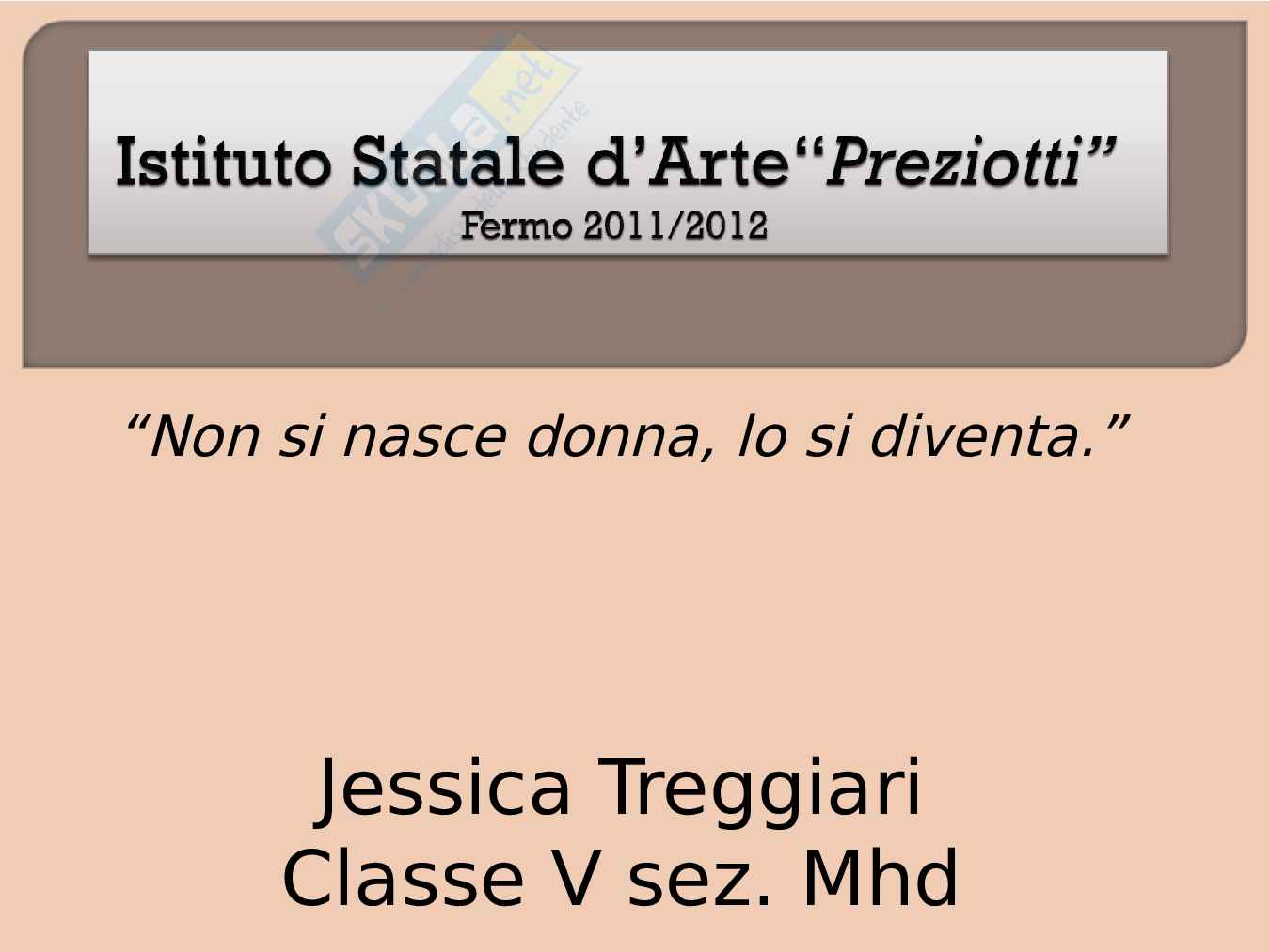 Femminismo Tesina Per Liceo Artistico