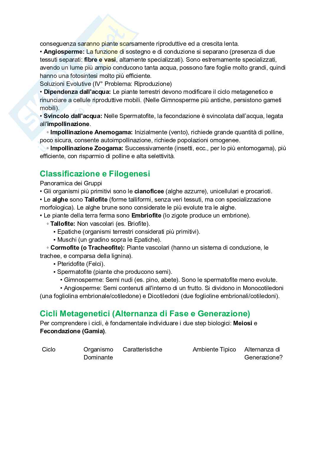 Appunti completi di Botanica generale Pag. 6