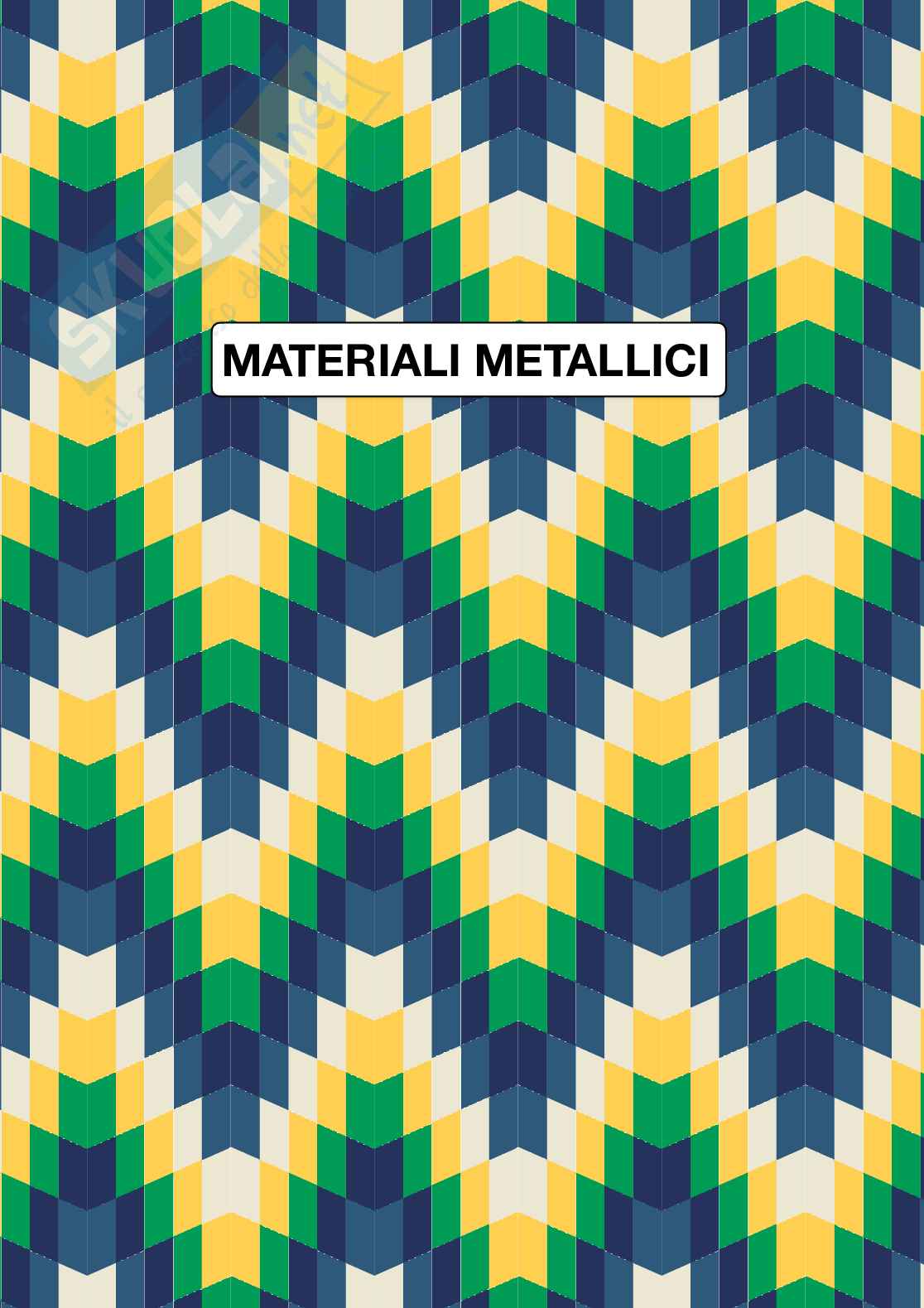 Appunti lezioni Materiali metallici Pag. 1