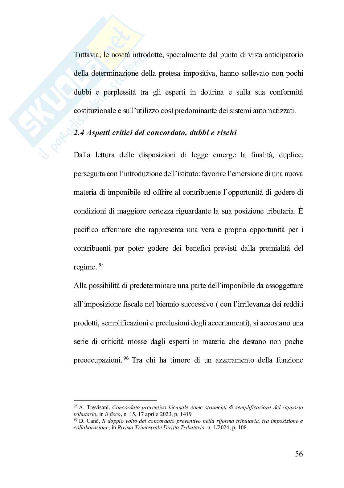 Modelli consensuali nella fase di attuazione del tributo: il concordato preventivo biennale della riforma tributaria del 2024 Pag. 56