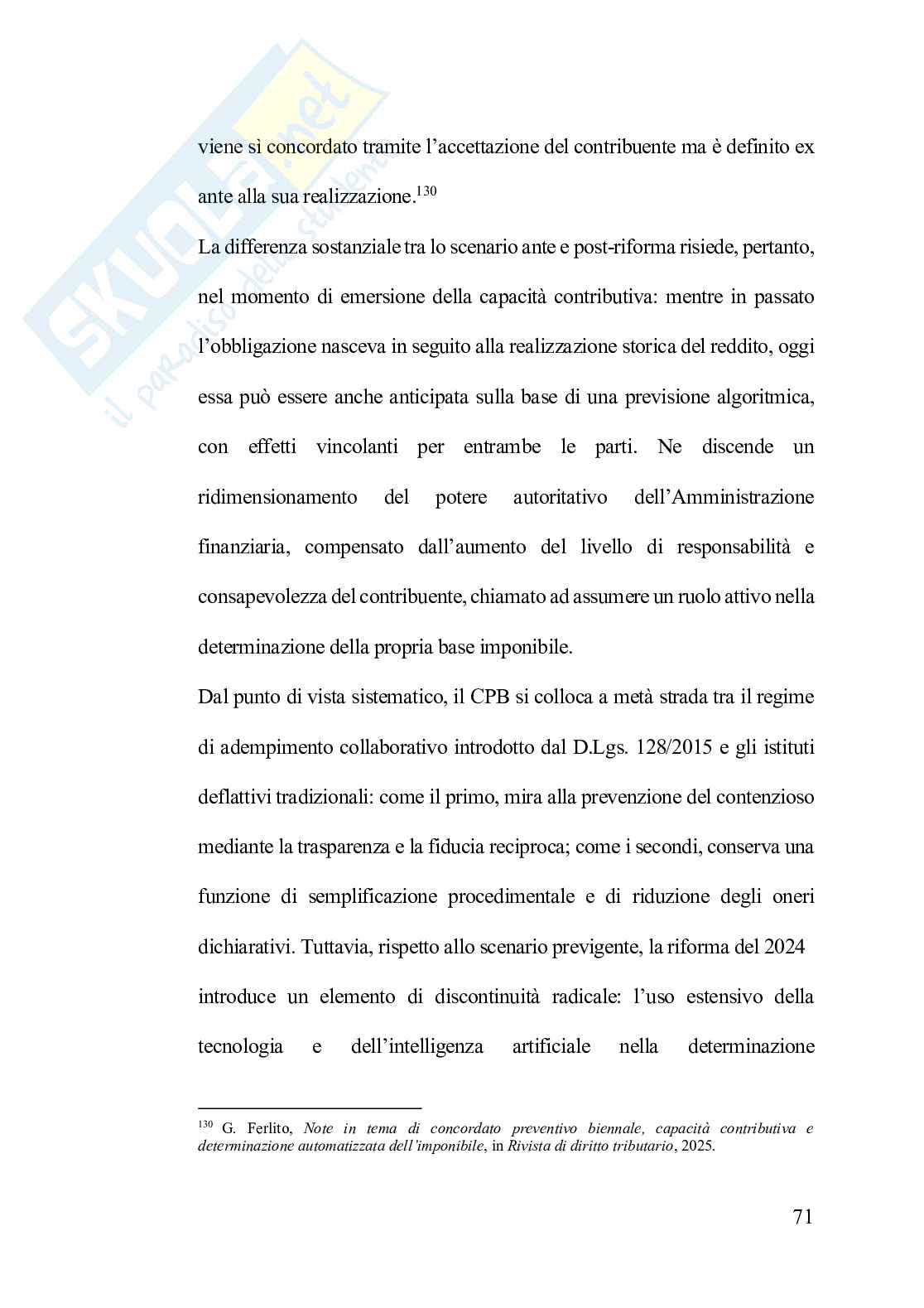 Modelli consensuali nella fase di attuazione del tributo: il concordato preventivo biennale della riforma tributaria del 2024 Pag. 71