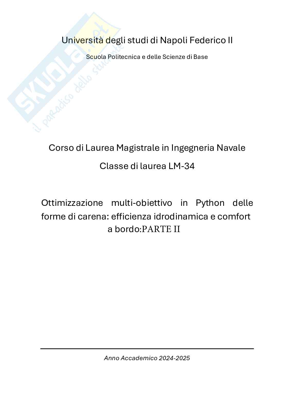 Ottimizzazione multi-obiettivo in python delle forme di carena: efficienza idrodinamica e comfort a board, parte II Pag. 1