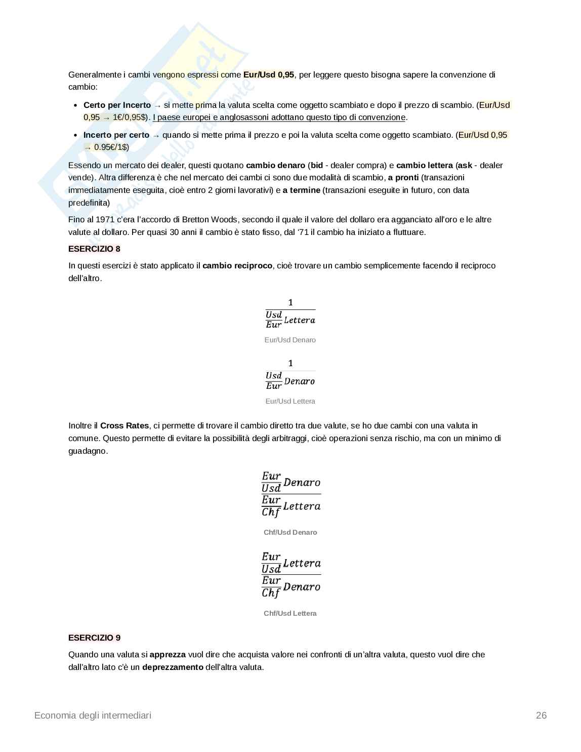 Appunti di Economia degli intermediari finanziari  Pag. 26