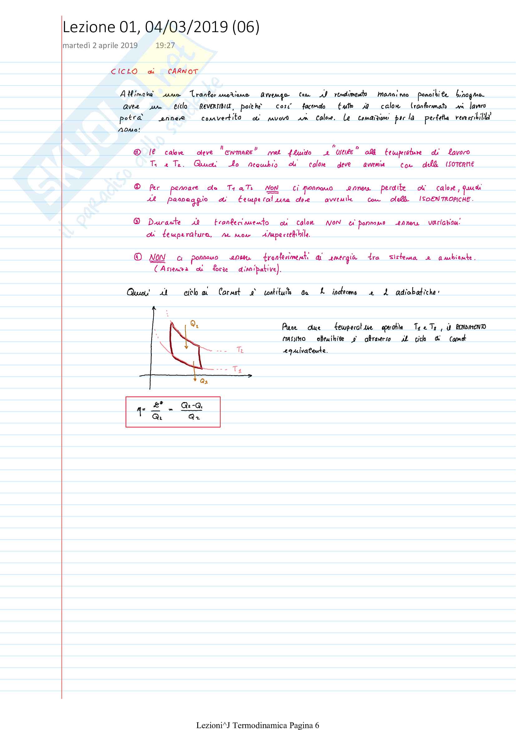Termodinamica Applicata e Trasmissione del Calore Pag. 6
