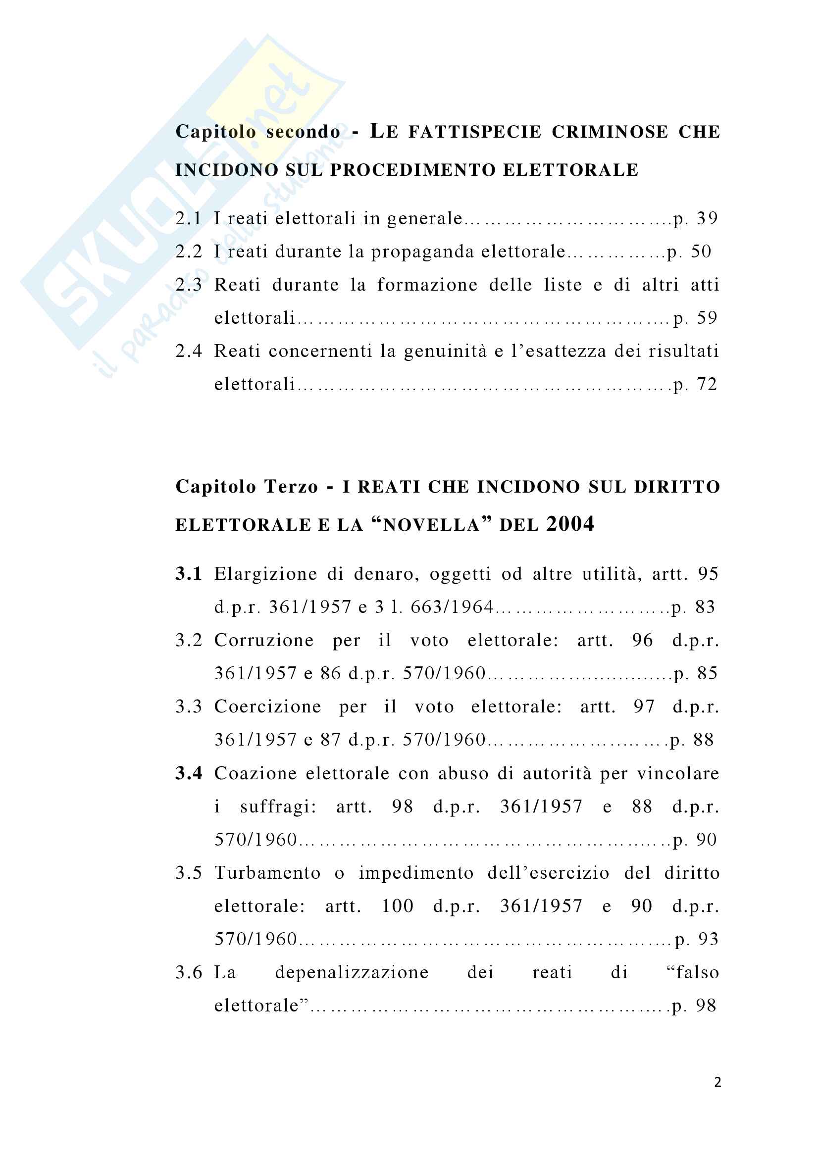 I Reati Elettorali Pag. 2