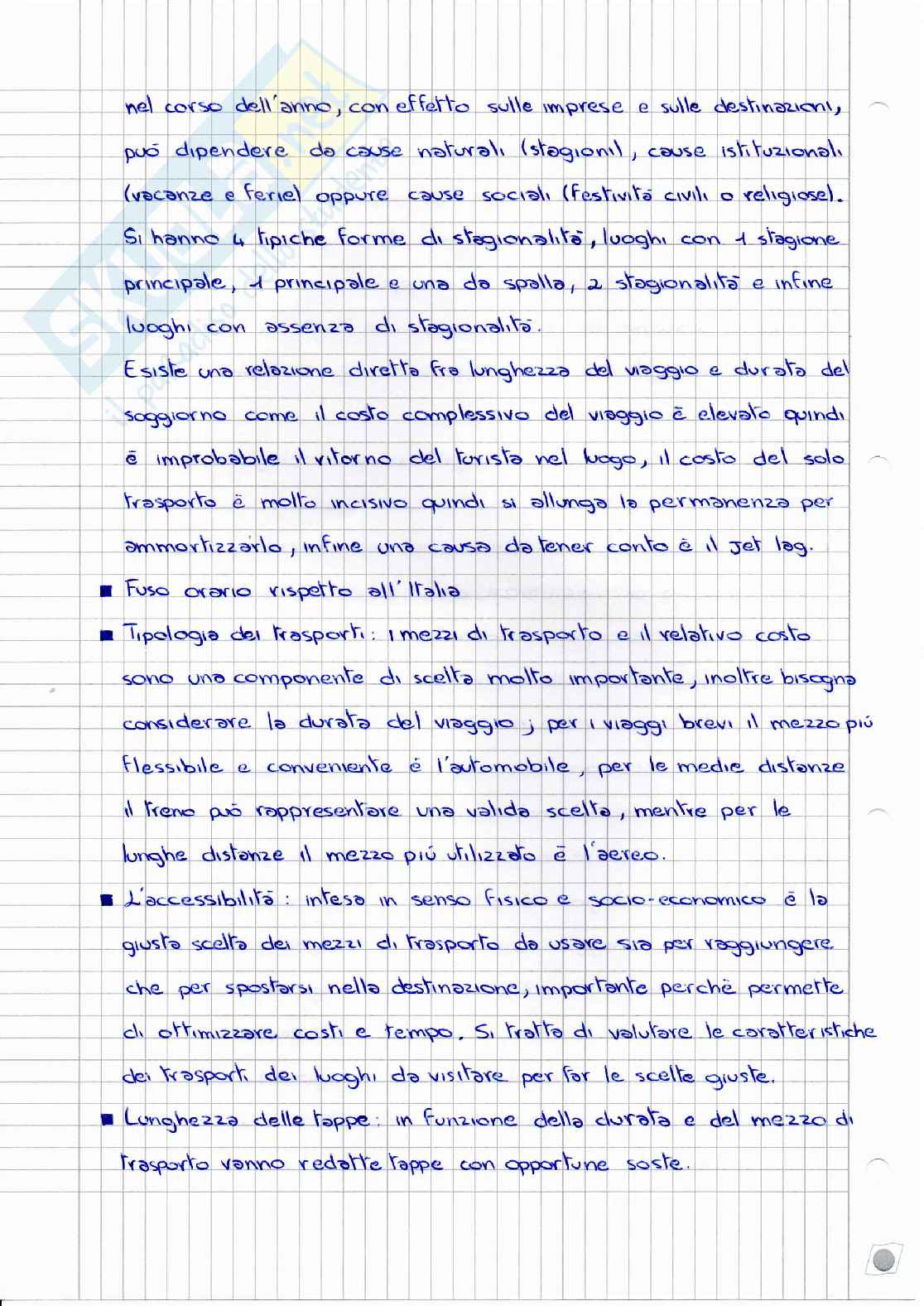 Appunti di Progettazione di itinerari e logistica per il turismo Pag. 2