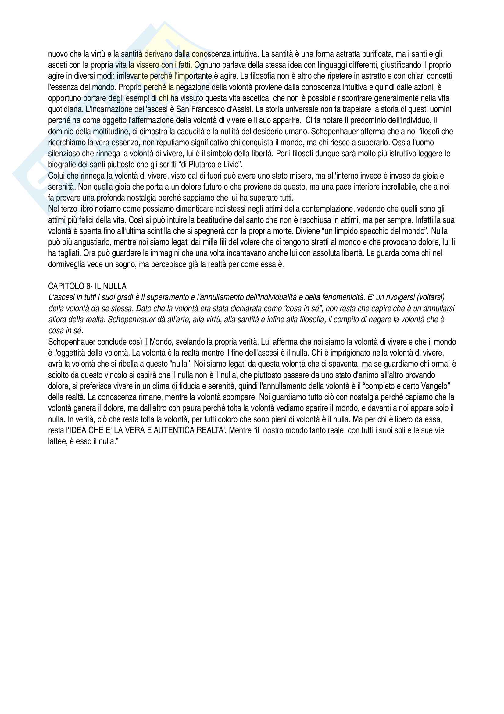 Riassunto La dottrina dell'idea Arthur Schopenhauer Pag. 16