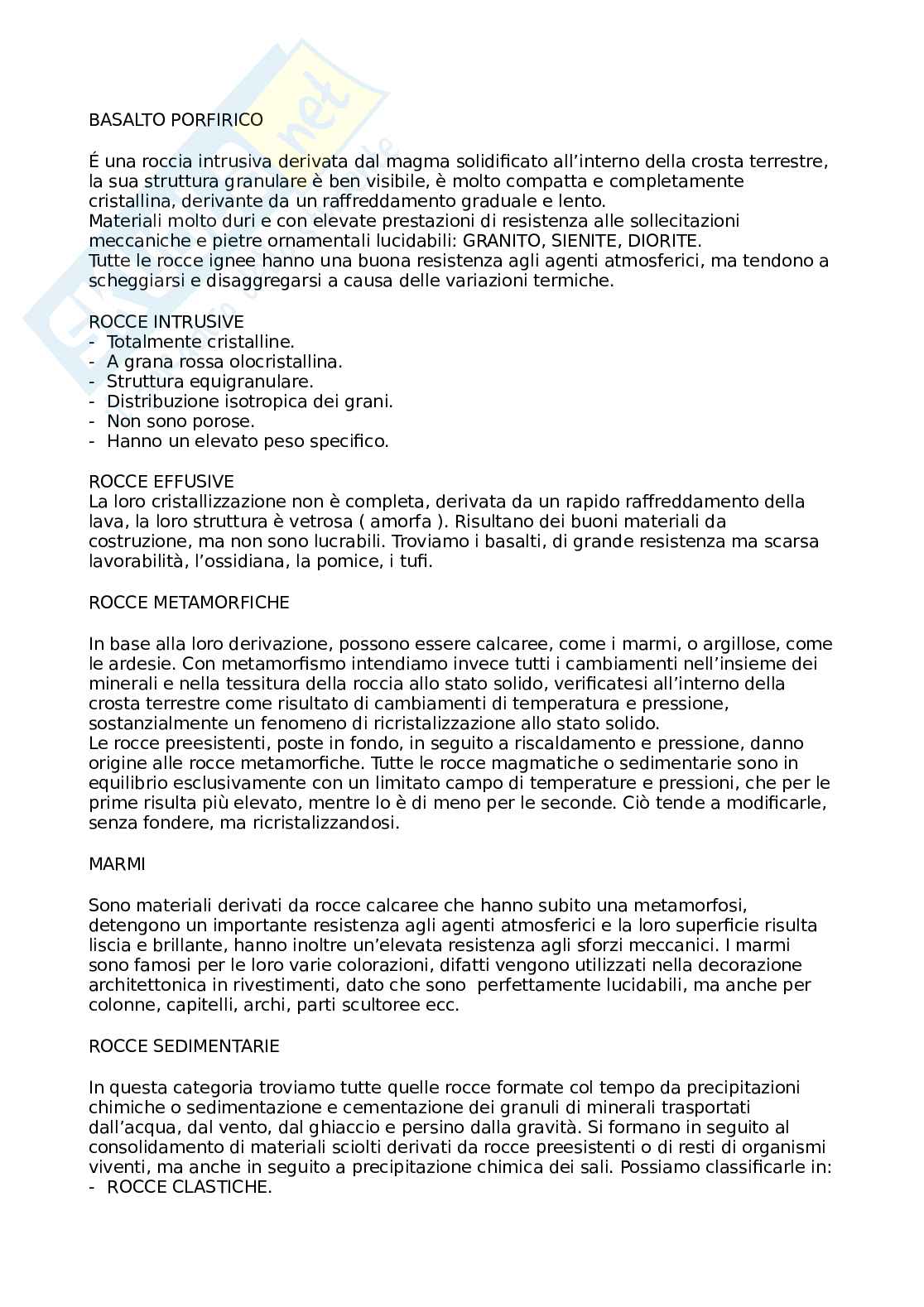 Appunti di Architettura tecnica - Introduzione dei materiali lapidei  Pag. 2