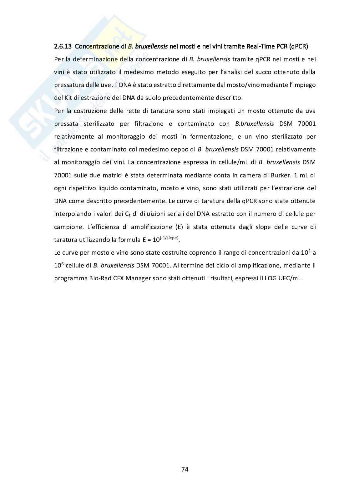 Strategie di monitoraggio e controllo di Brettanomyces bruxellensis in uve, mosti e vini Pag. 76