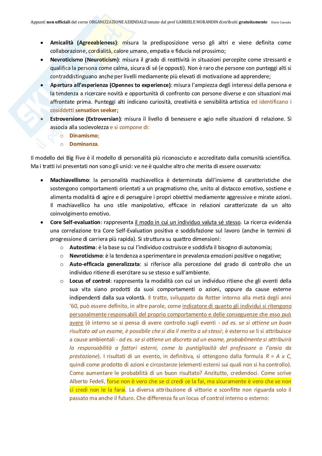 Appunti terza parte di Organizzazione aziendale Pag. 6