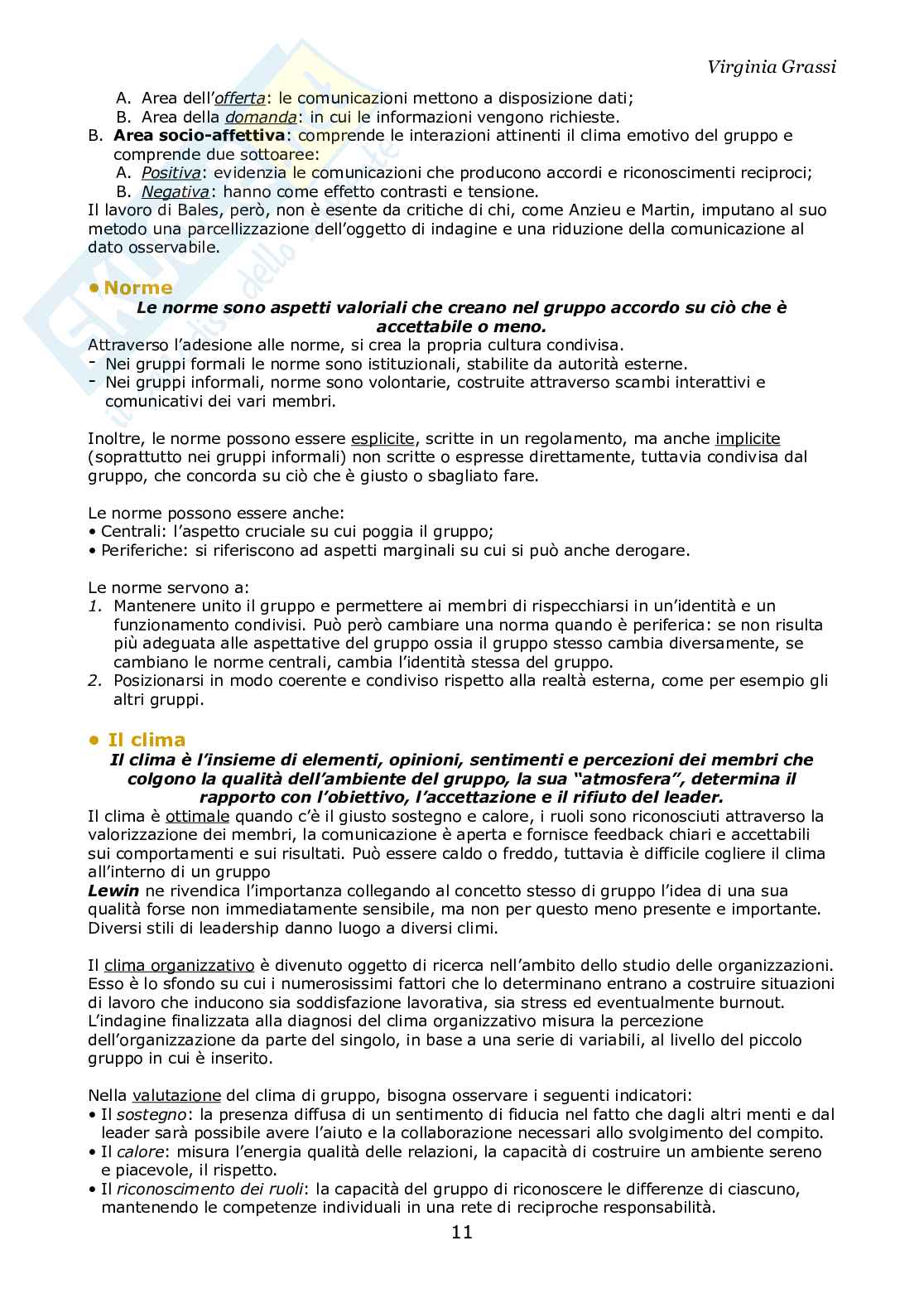 Metodi e tecniche di conduzione dei gruppi Pag. 11