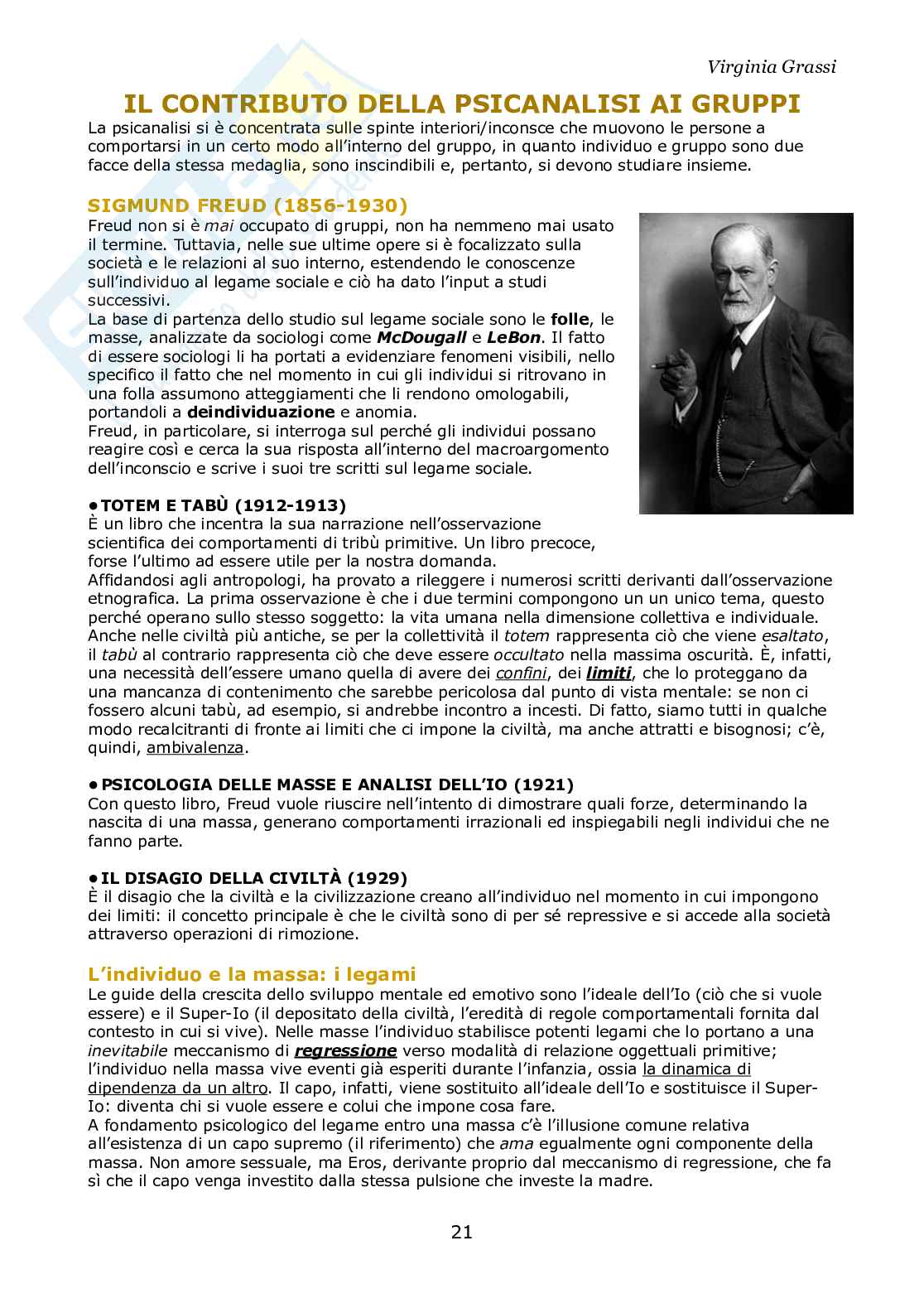 Metodi e tecniche di conduzione dei gruppi Pag. 21