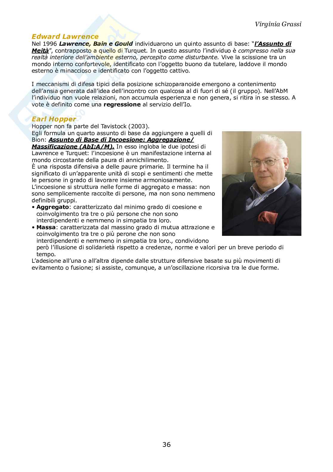 Metodi e tecniche di conduzione dei gruppi Pag. 36