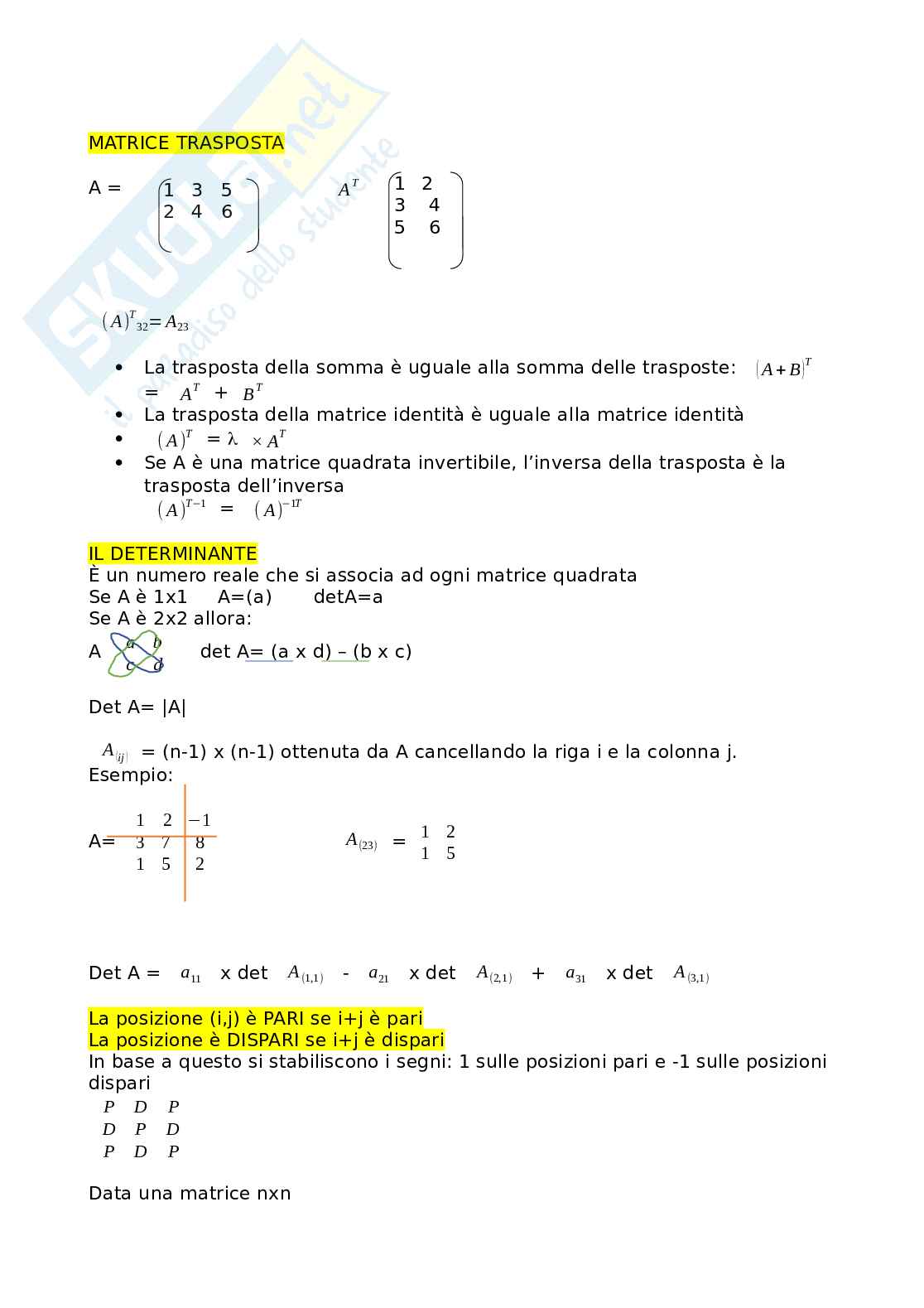 Geometria ed algebra lineare Pag. 11