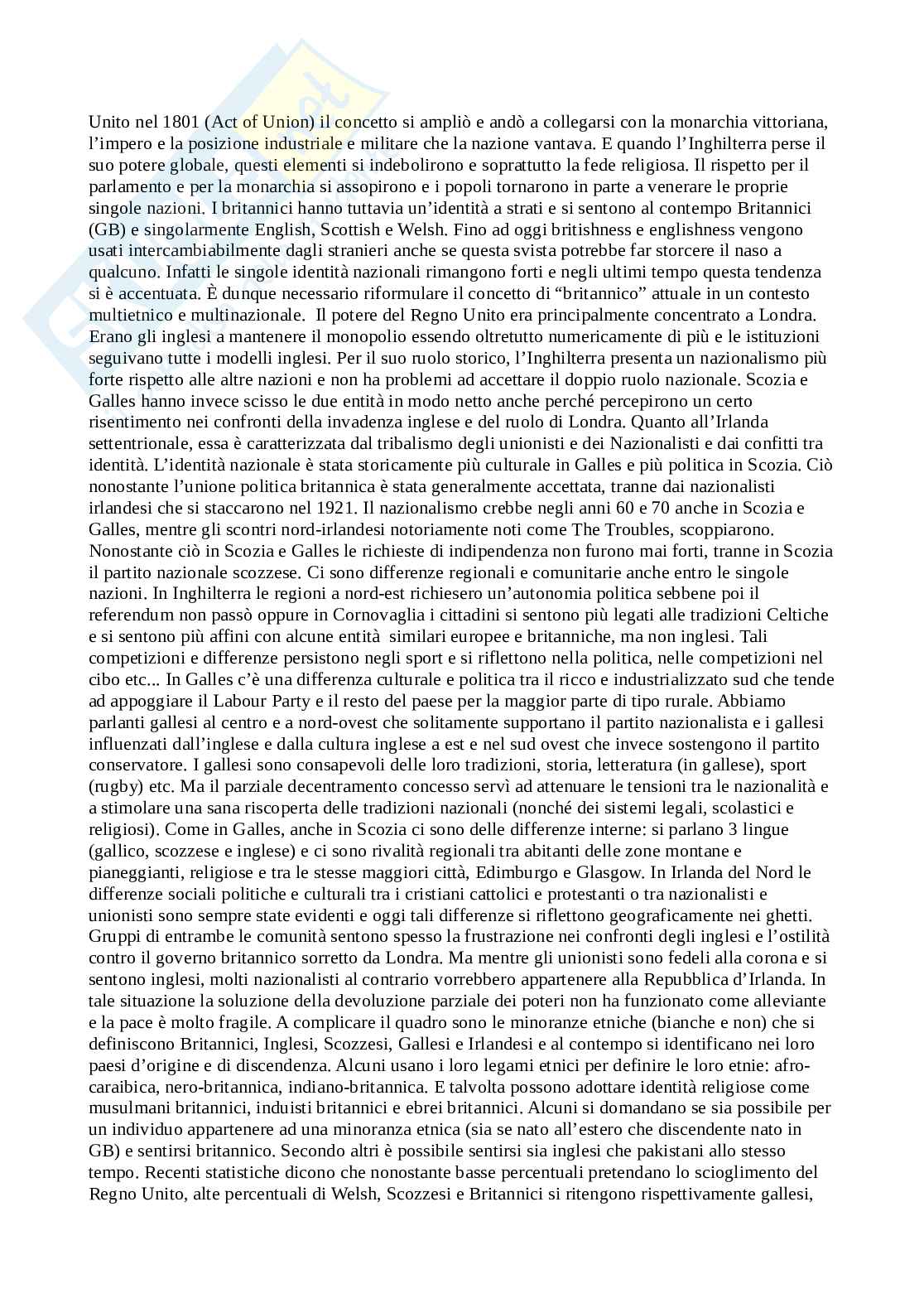 Riassunto esame Cultura e società dei paesi anglofoni, prof. Vizzaccaro, libro consigliato British Civilization: An Introduction, Oakland Pag. 6