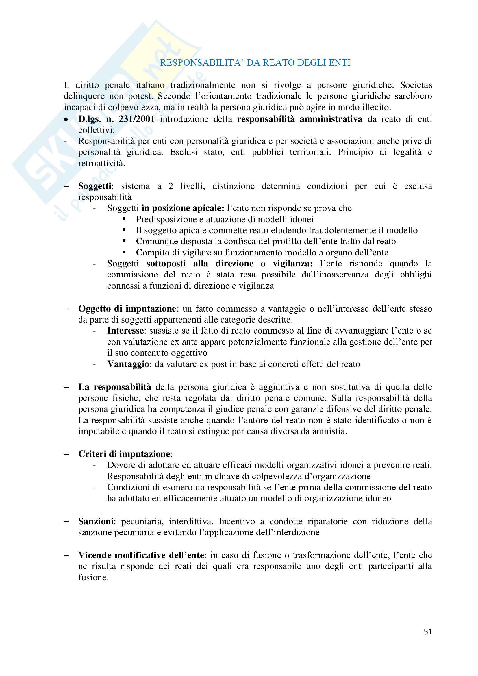 Riassunto esame Diritto penale, prof. Pulitanò Pag. 51