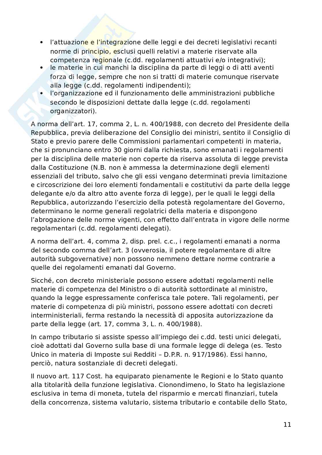 Appunti di Diritto tributario avanzato (3 crediti) Pag. 11
