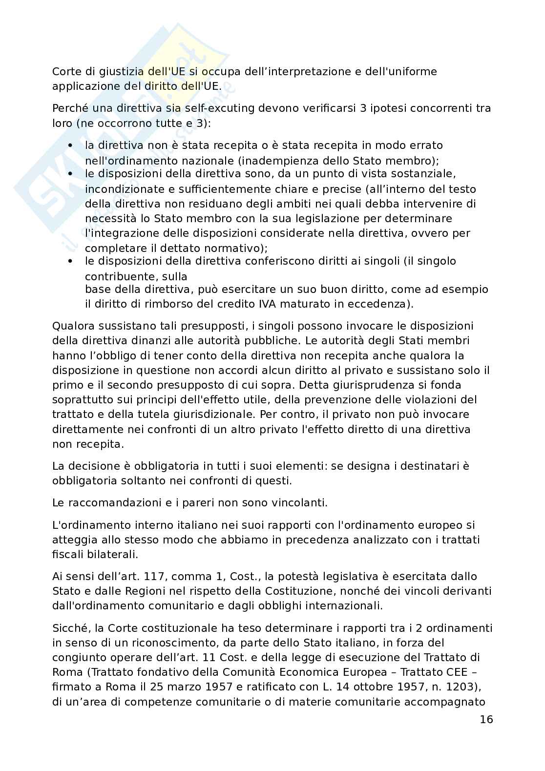 Appunti di Diritto tributario avanzato (3 crediti) Pag. 16
