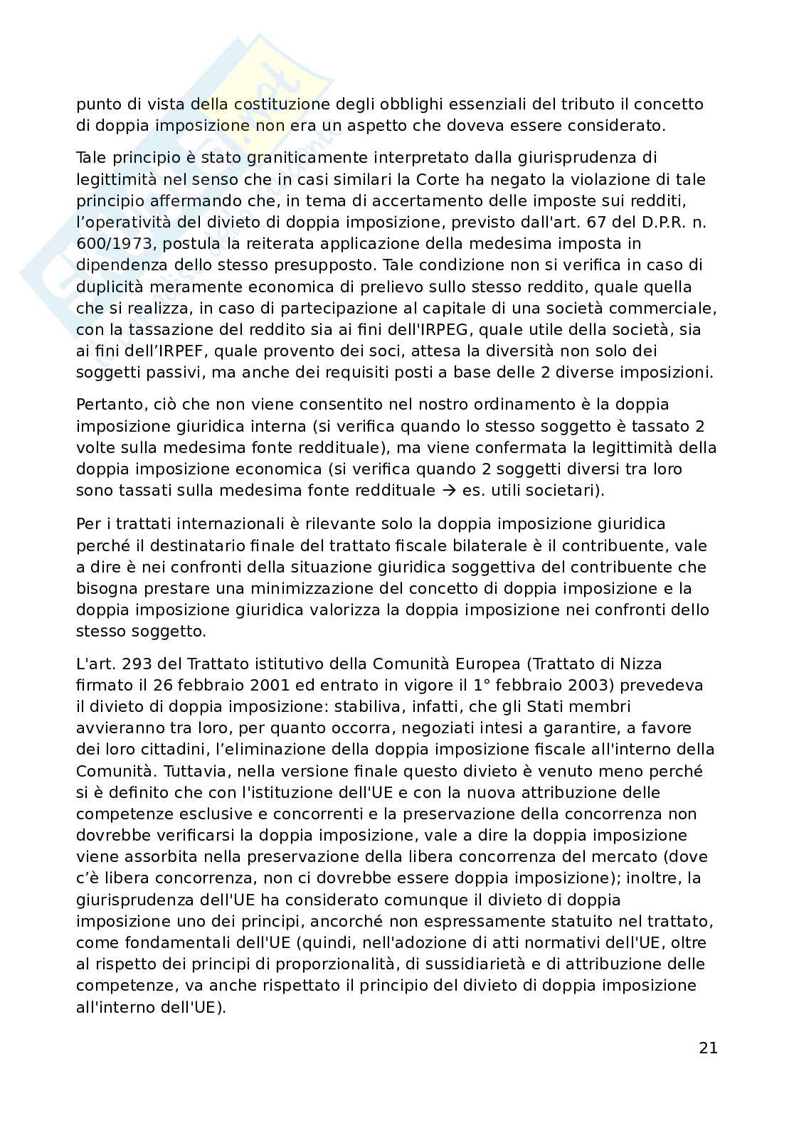 Appunti di Diritto tributario avanzato (3 crediti) Pag. 21