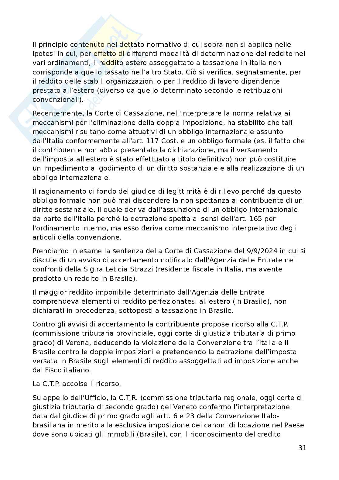 Appunti di Diritto tributario avanzato (3 crediti) Pag. 31
